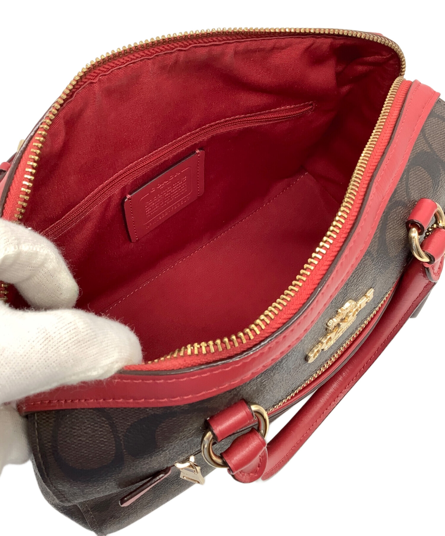 中古・古着通販】COACH (コーチ) シグネチャー 2WAYバッグ ブラウン