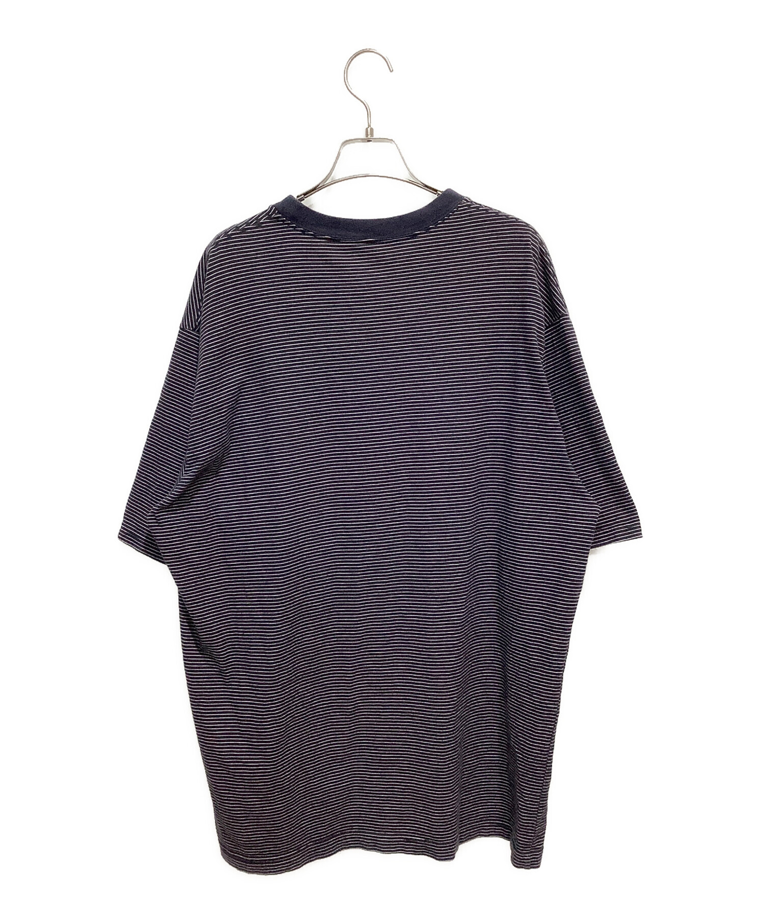 中古・古着通販】ENNOY (エンノイ) Border T-Shirt ネイビー サイズ:XL