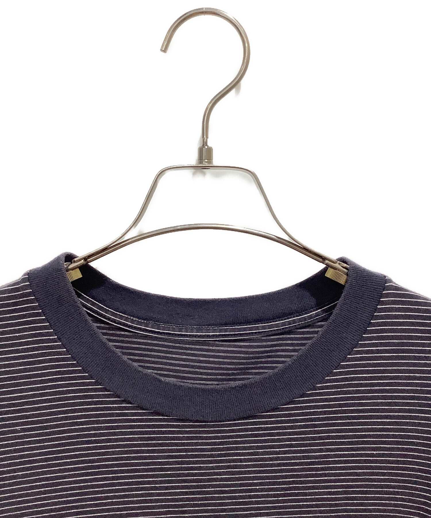 中古・古着通販】ENNOY (エンノイ) Border T-Shirt ネイビー サイズ:XL