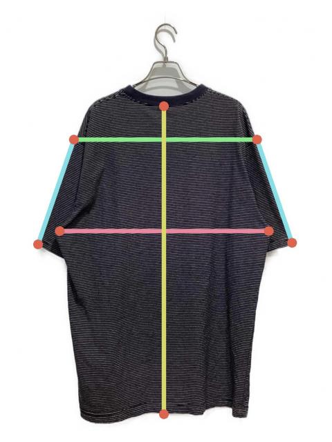中古・古着通販】ENNOY (エンノイ) Border T-Shirt ネイビー サイズ:XL