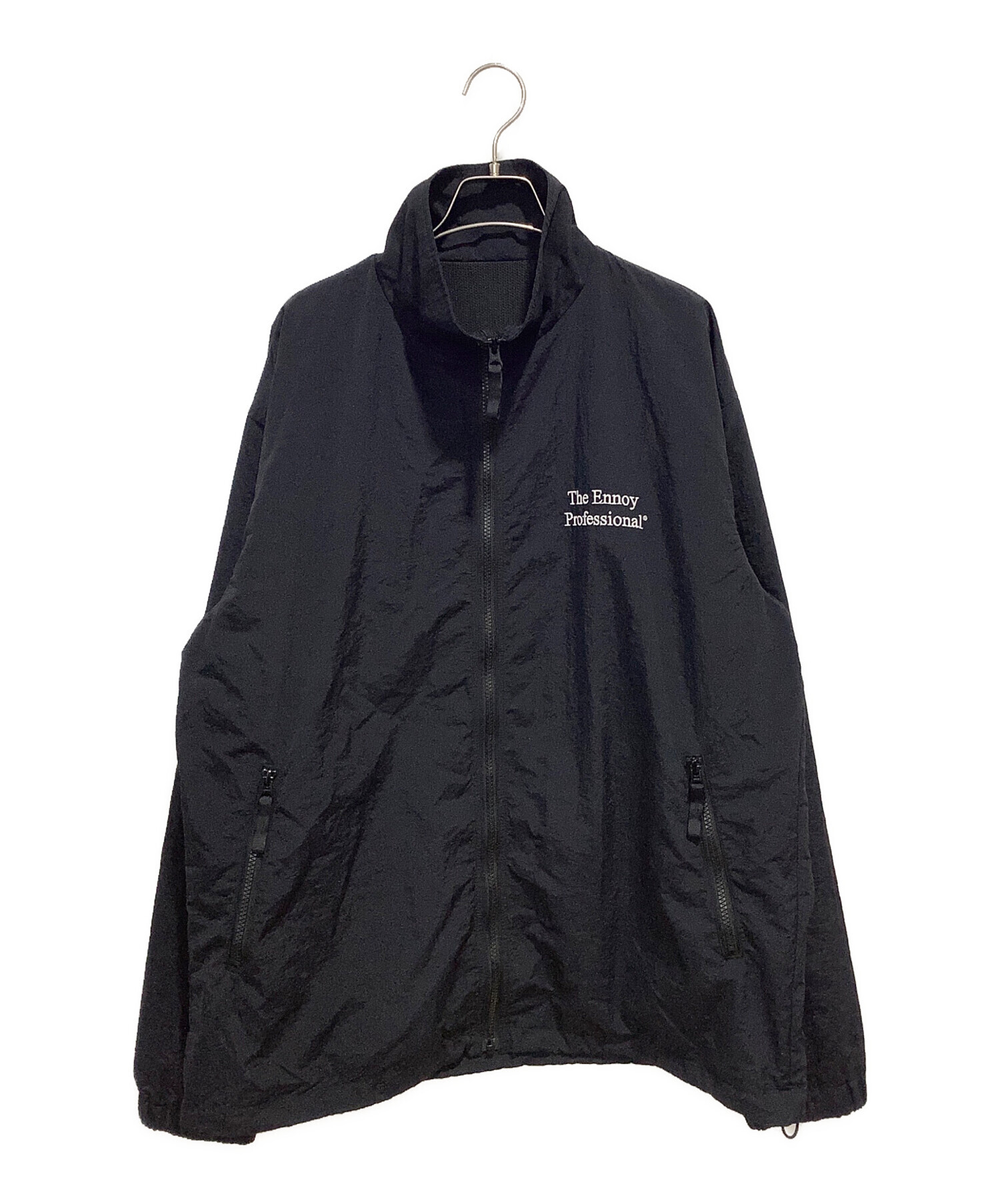 【ennoy】 20SS Nylon Jacket ロゴ白刺繍 中古・古着通販】ENNOY (エンノイ) 20SS Nylon Jacket ブラック サイズ