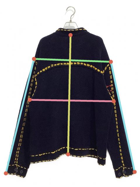 中古・古着通販】PHINGERIN (フィンガリン) 厚手カーディガン ネイビー