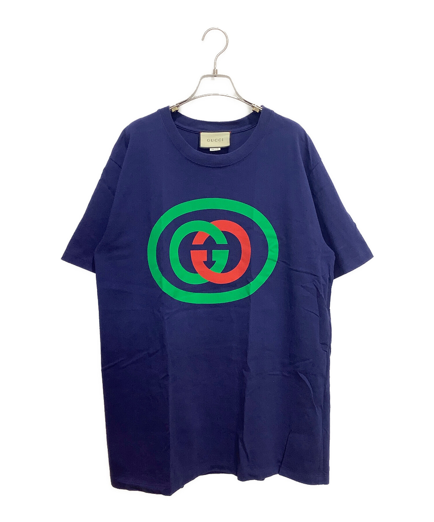 中古・古着通販】GUCCI (グッチ) インターロッキング Tシャツ ネイビー