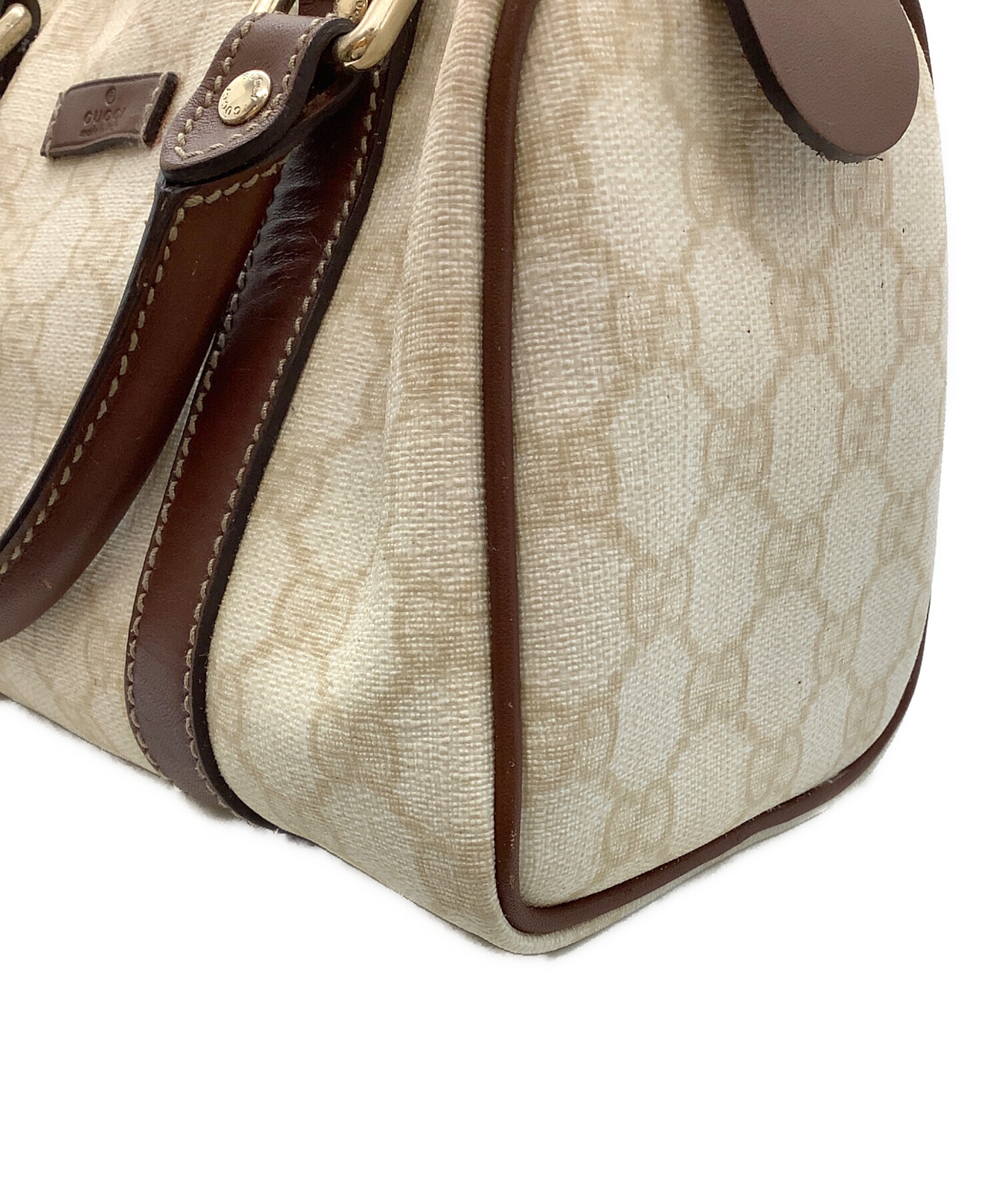 GUCCI ミニボストン　ヴィンテージ 中古・古着通販】GUCCI (グッチ) GGスプリーム ミニボストンバッグ