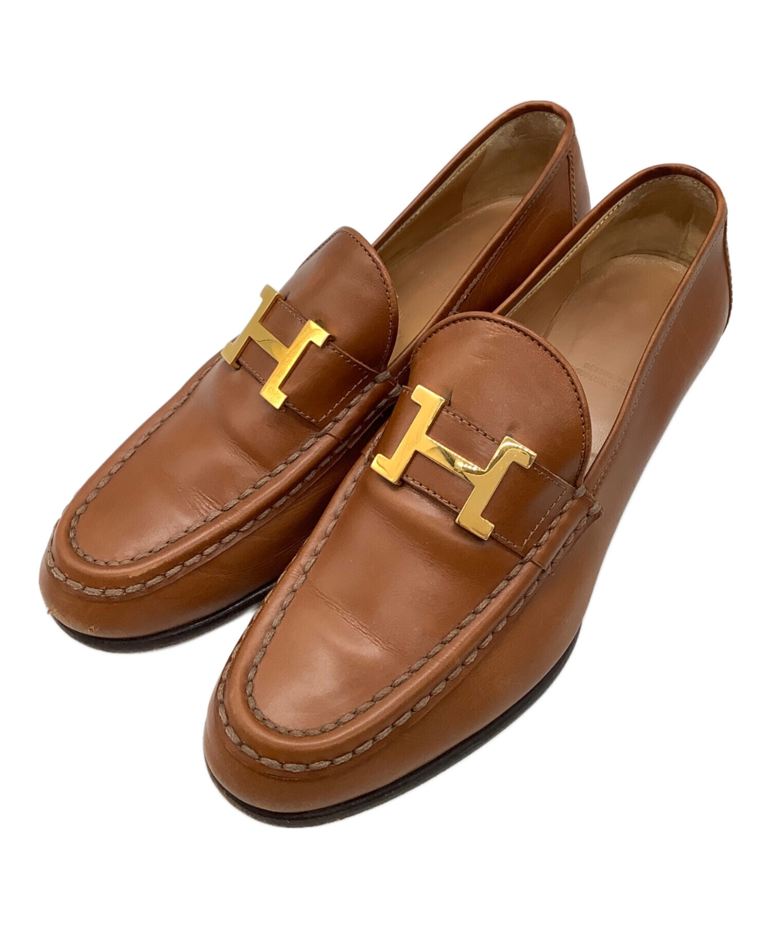 HERMES エルメス エスパ ドリーユHマーク ローファー最終お値引き 中古・古着通販】HERMES (エルメス) コンスタンスHロゴローファー