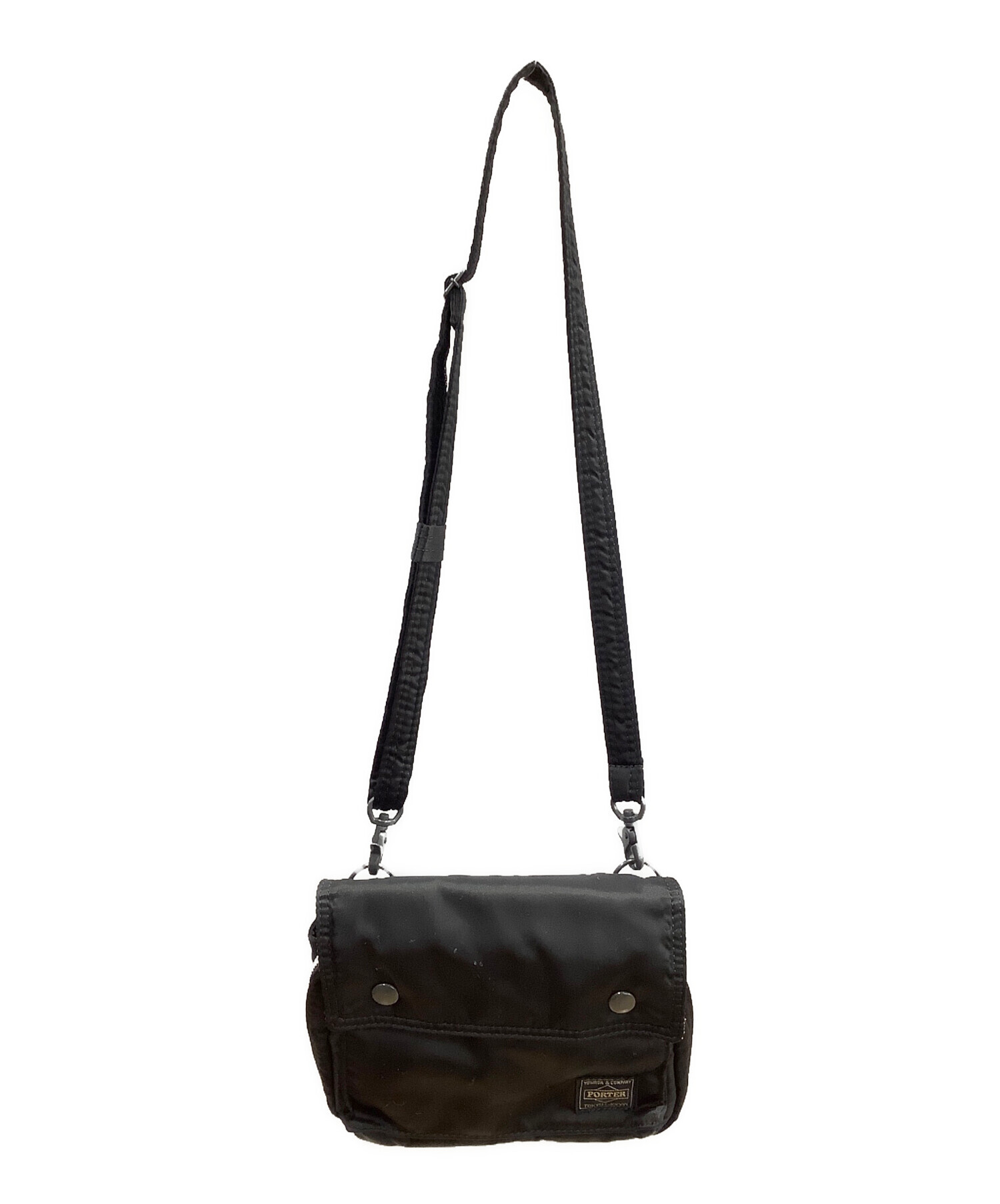 PORTER ショルダーバッグ ブラック 中古・古着通販】PORTER (ポーター) ショルダーバッグ ブラック