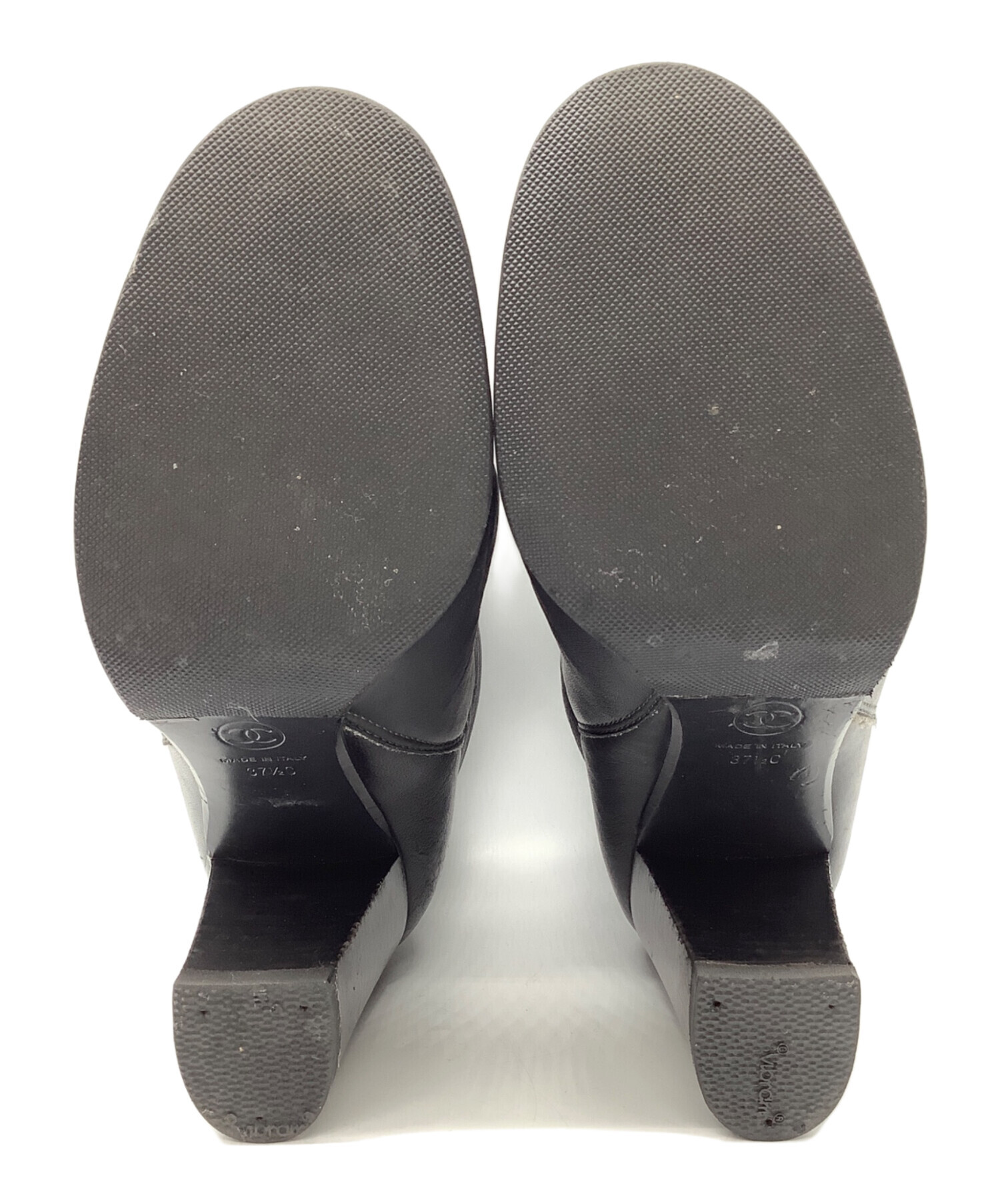 中古・古着通販】CHANEL (シャネル) ショートブーツ ブラック サイズ