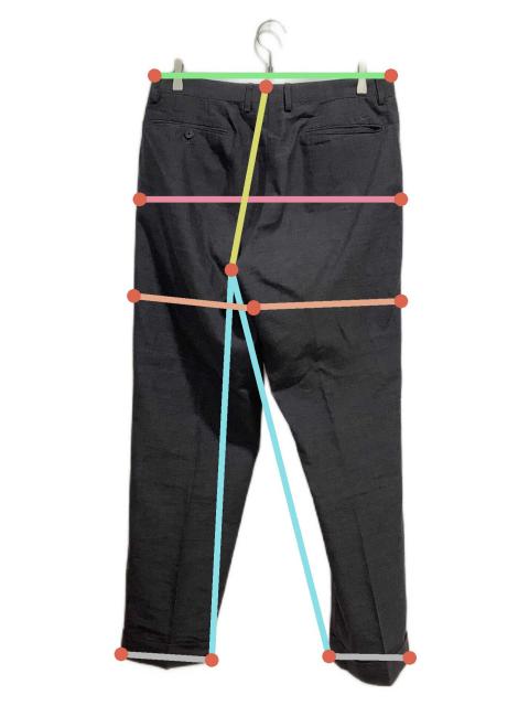 中古・古着通販】COMOLI (コモリ) リネンウール2タックパンツ グレー