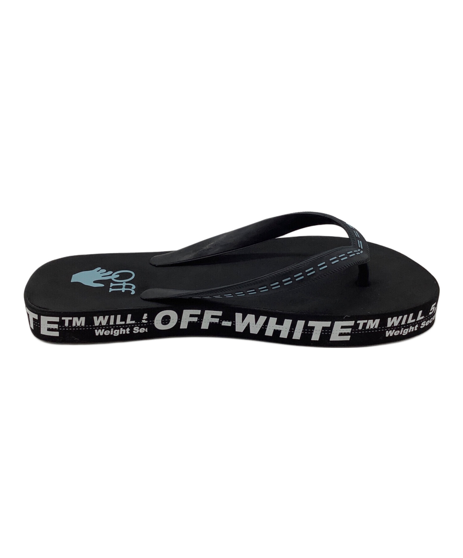 新品未使用　OFF-WHITE サンダル 中古・古着通販】OFFWHITE (オフホワイト) RUBBER FLIP FLOP ブラックx