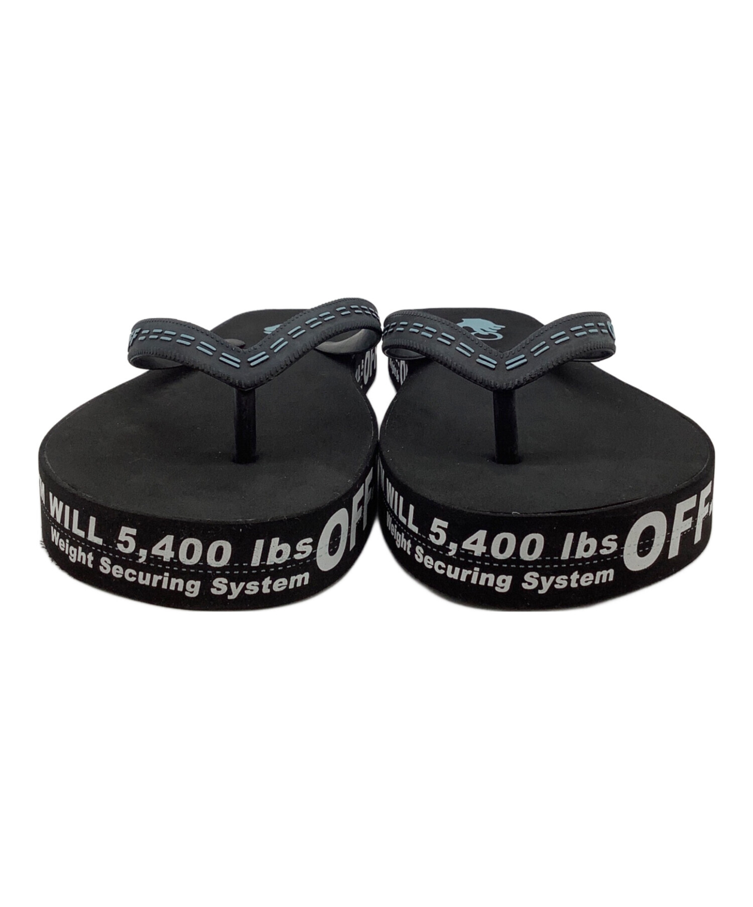 中古・古着通販】OFFWHITE (オフホワイト) RUBBER FLIP FLOP ブラックx