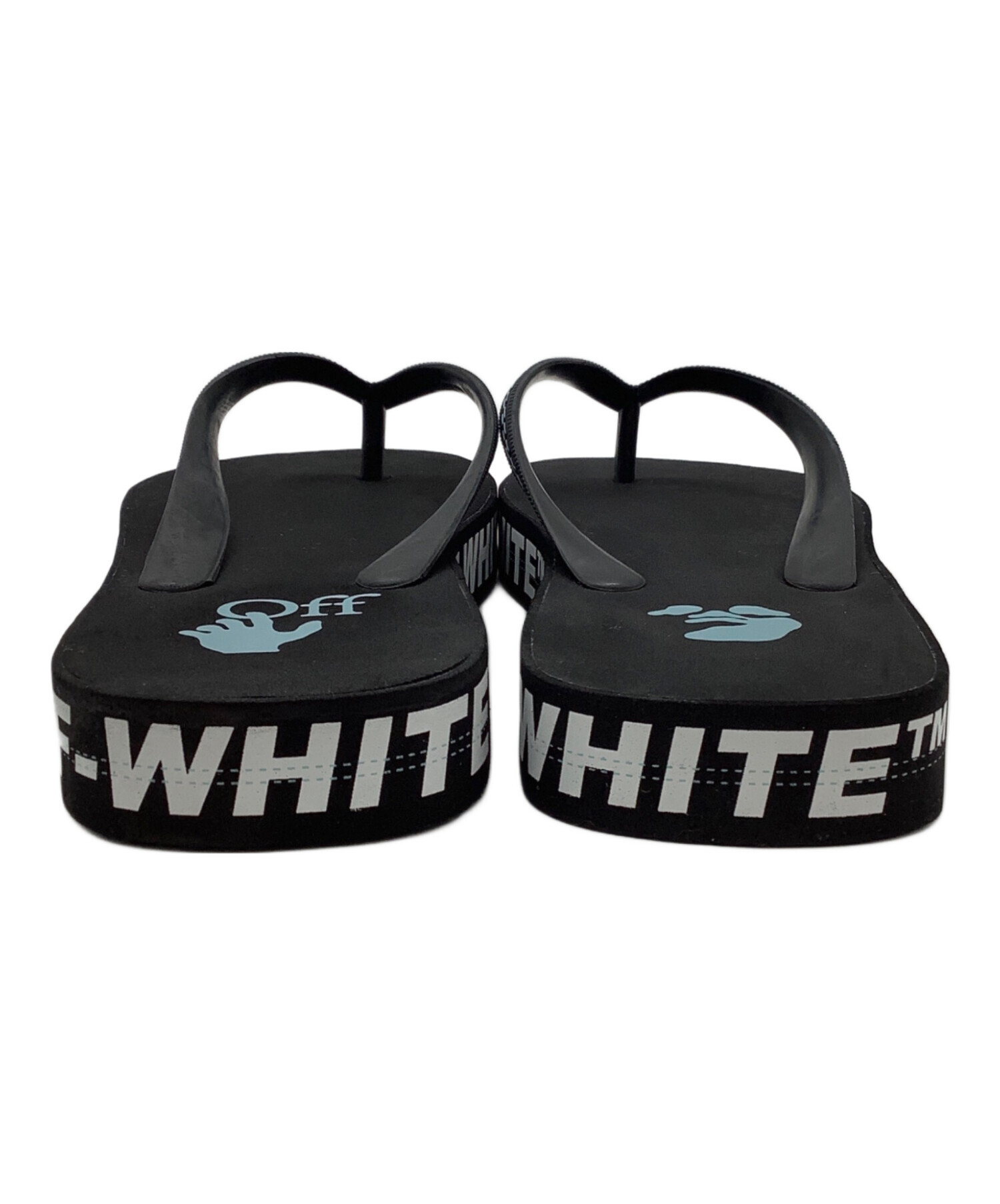 中古・古着通販】OFFWHITE (オフホワイト) RUBBER FLIP FLOP ブラックx