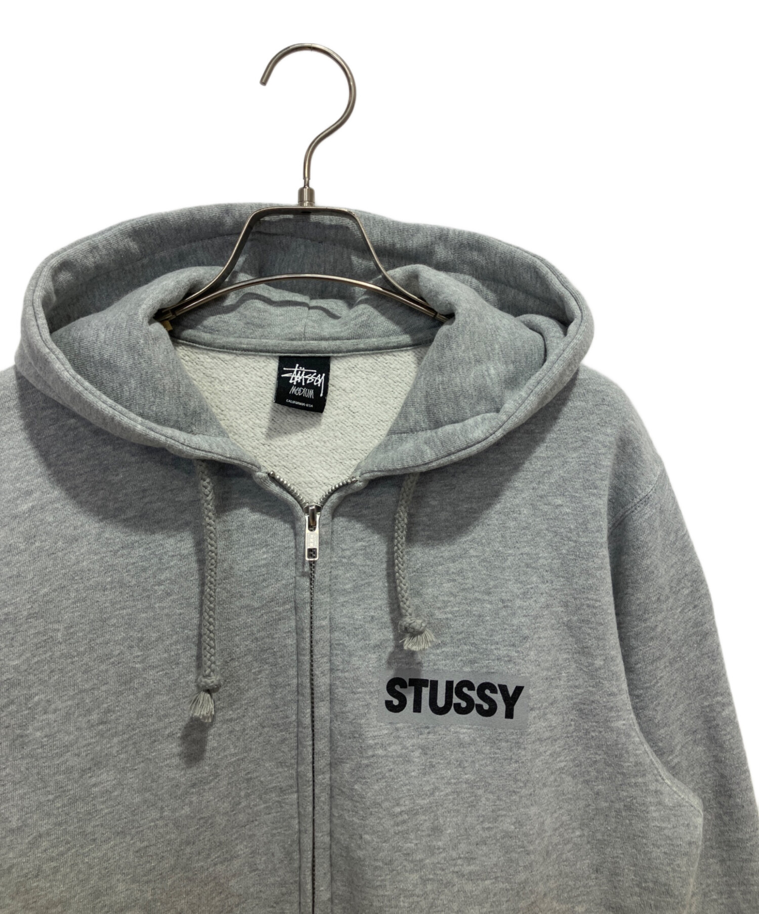 中古・古着通販】stussy (ステューシー) ジップパーカー グレー サイズ