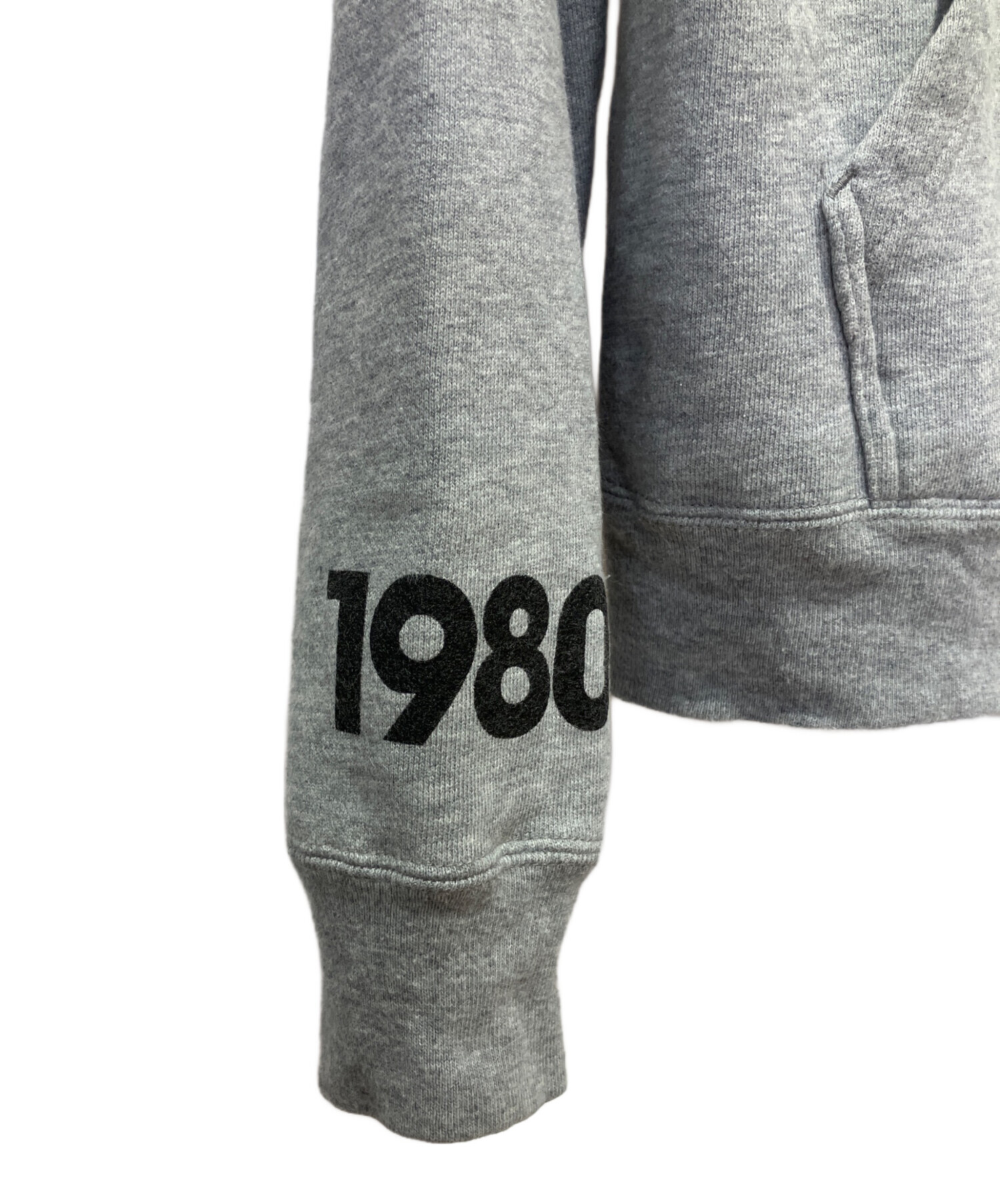 STUSSY ステューシー ビッグロゴ ジップアップパーカー グレー M 美品 中古・古着通販】stussy (ステューシー) ジップパーカー グレー サイズ