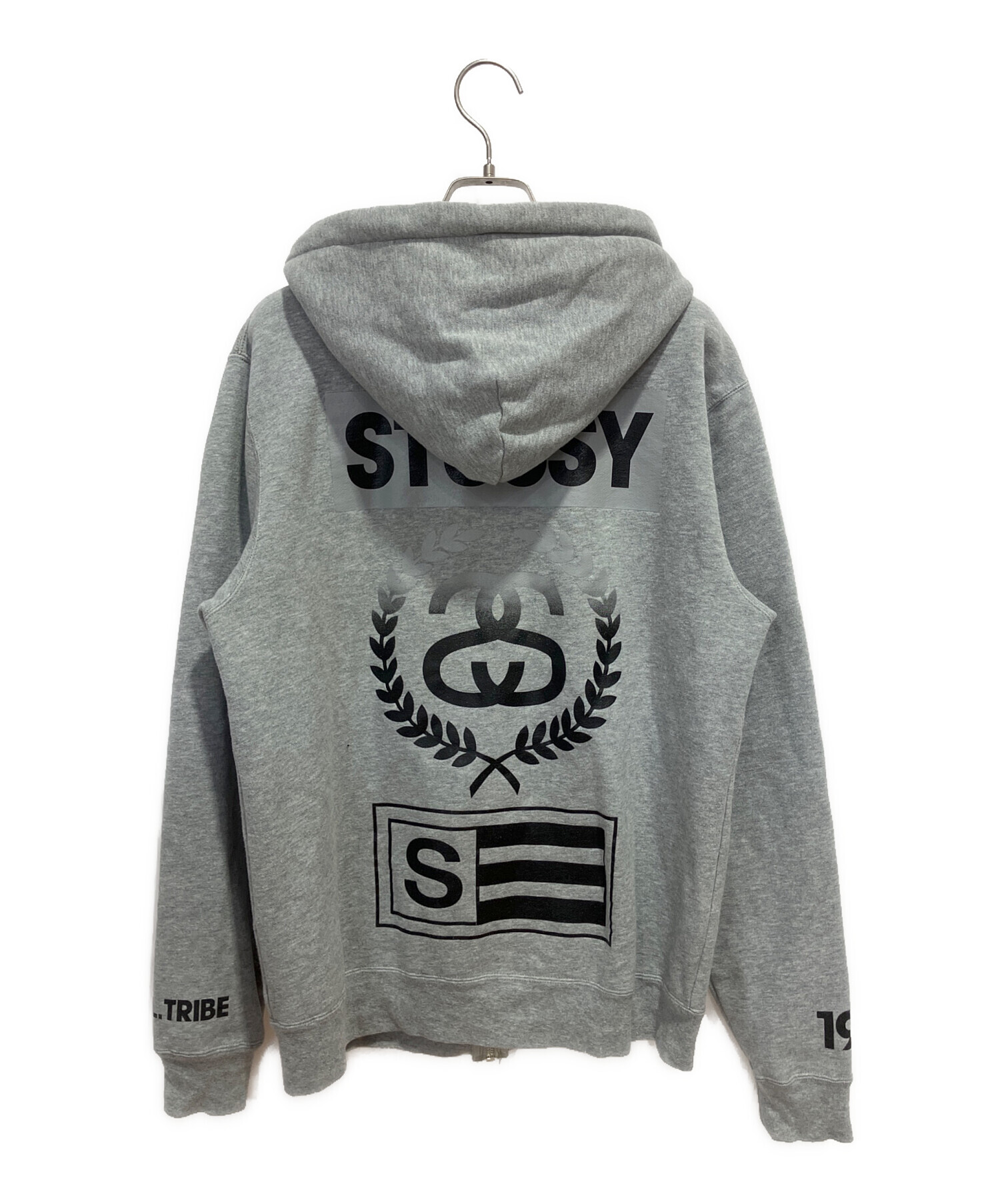 Stussy ステューシー パーカー グレー M 中古・古着通販】stussy (ステューシー) ジップパーカー グレー サイズ