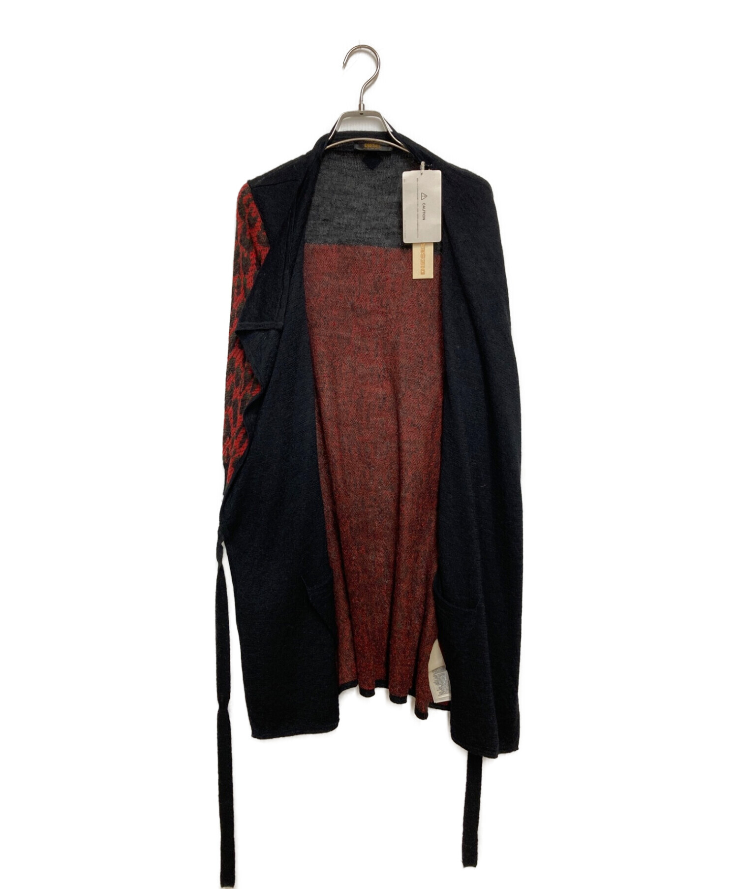 中古・古着通販】DIESEL (ディーゼル) ロングカーディガン レッド