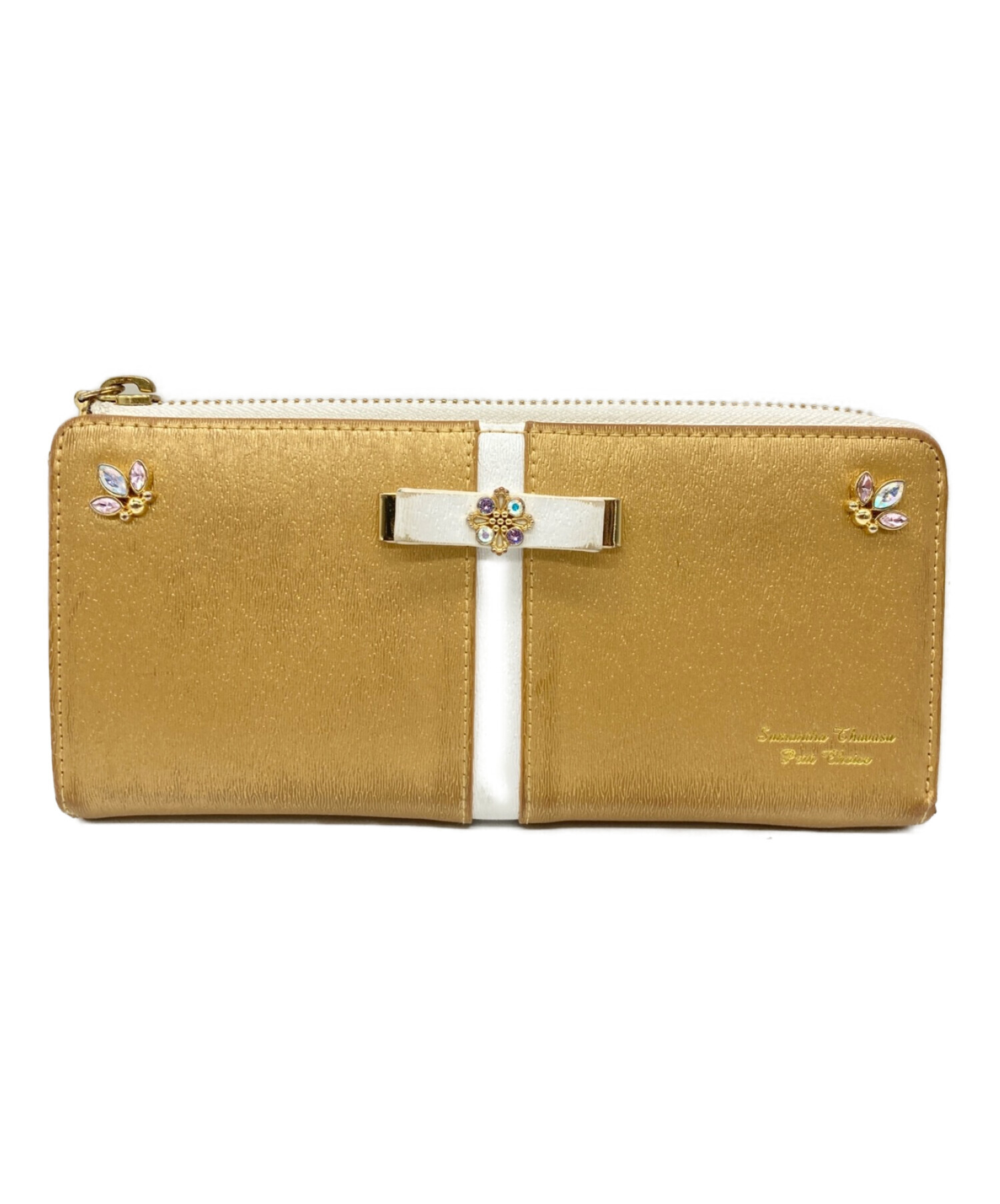 Samantha Thavasa　petitChoice　ゴールド　長財布 中古・古着通販】Samantha Thavasa (サマンサタバサ) 長財布 ゴールド