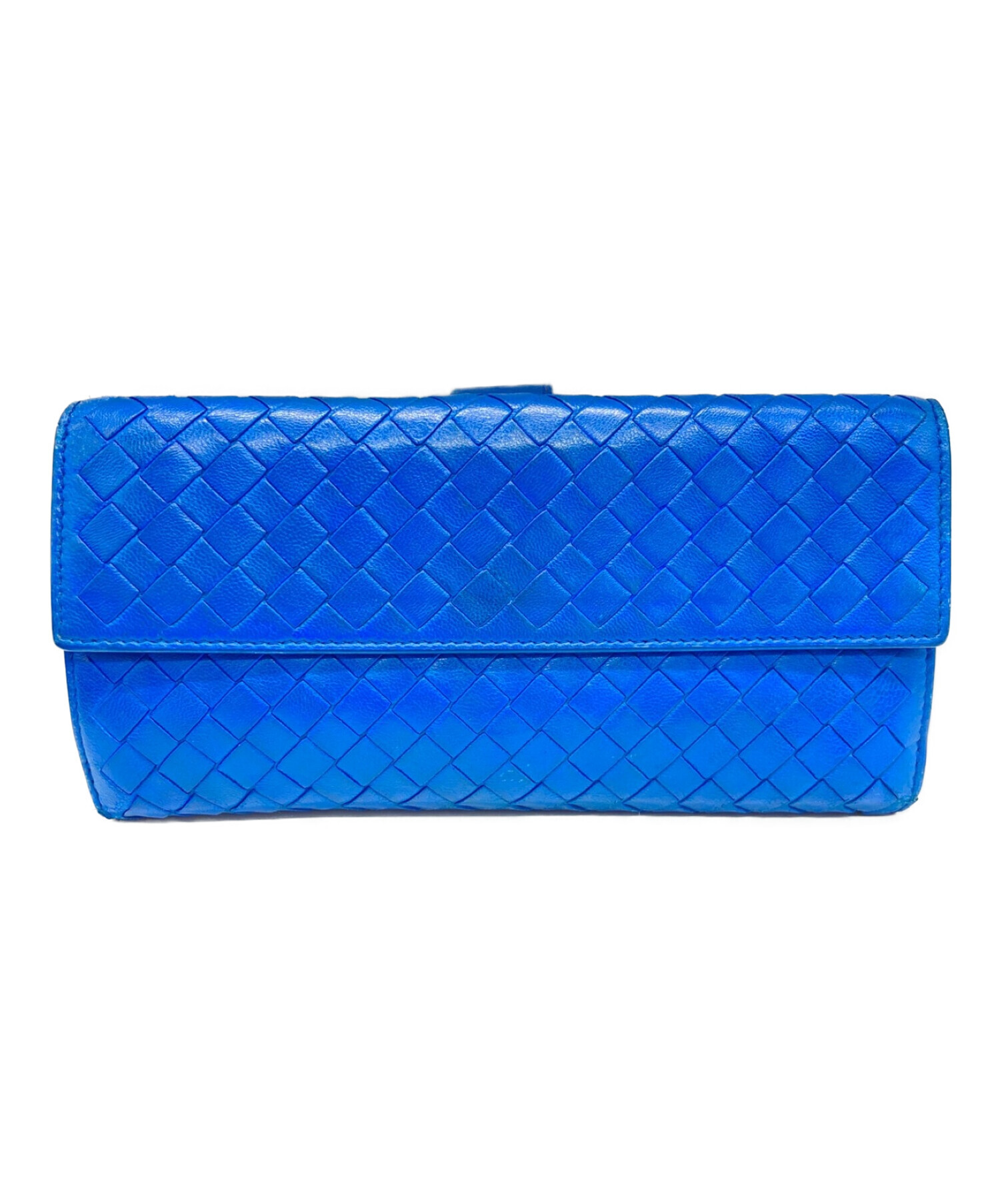 ブルー長財布【未使用】BOTTEGA VENETA Bottega Veneta 青 長財布 X 新品未使用 ボッテガヴェネタ 長財布