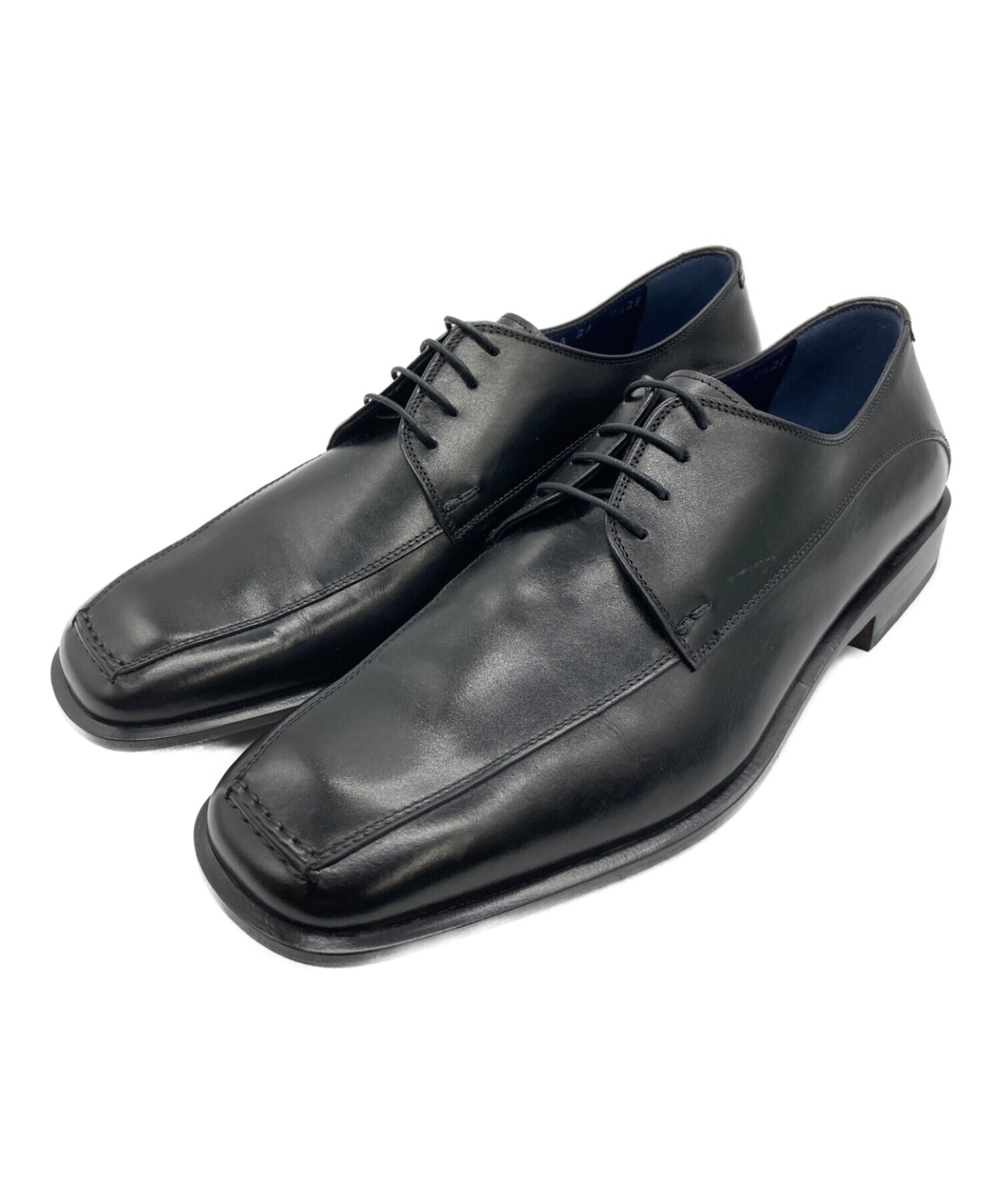 Salvatore Ferragamo ブラック レザー シューズスクウェアトゥ 中古・古着通販】Salvatore Ferragamo (サルヴァトーレ