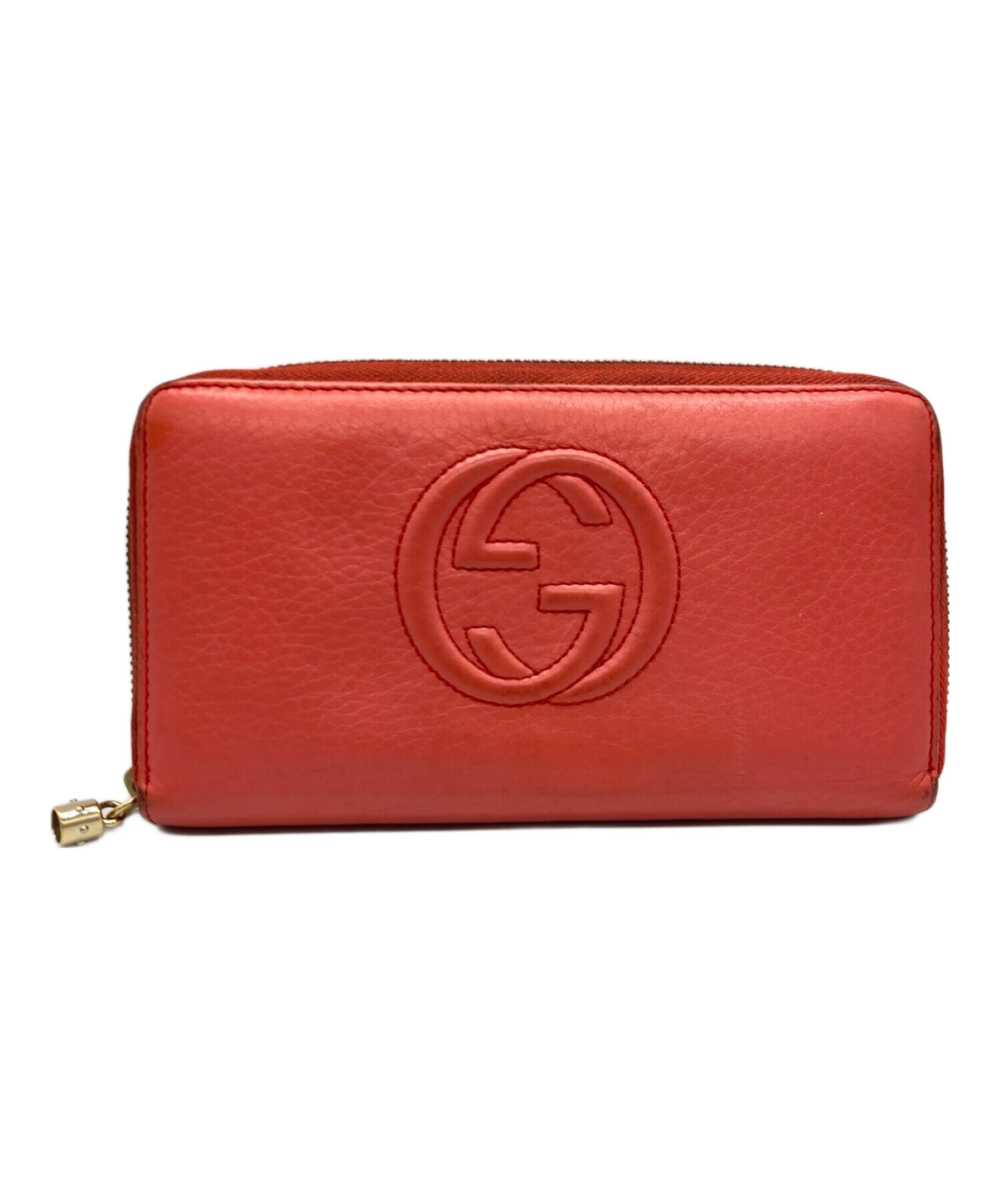 中古・古着通販】GUCCI (グッチ) ラウンドファスナー長財布 ピンク