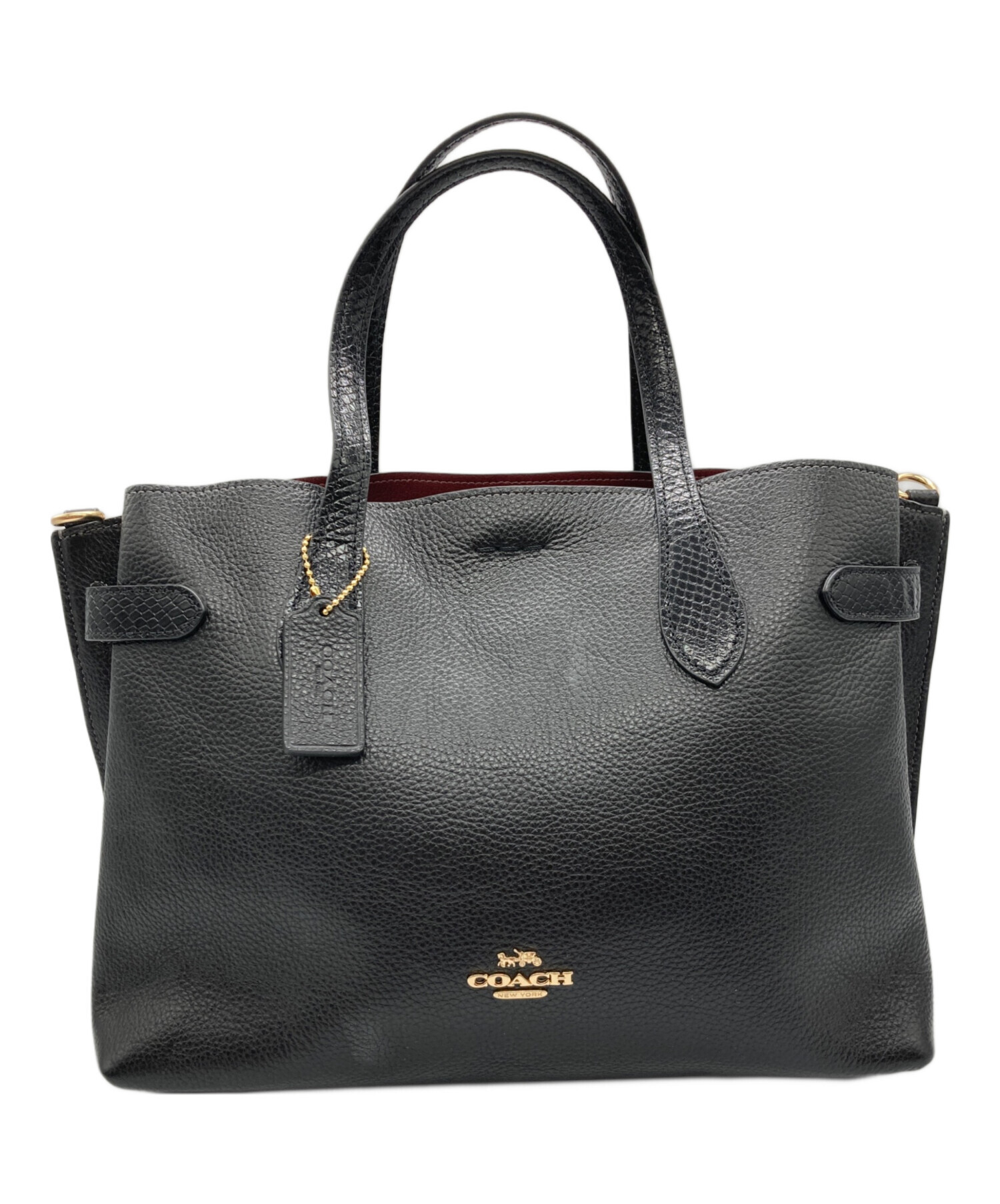 コーチ COACH バッグ トートバッグ レザー 黒 9302 - 美品