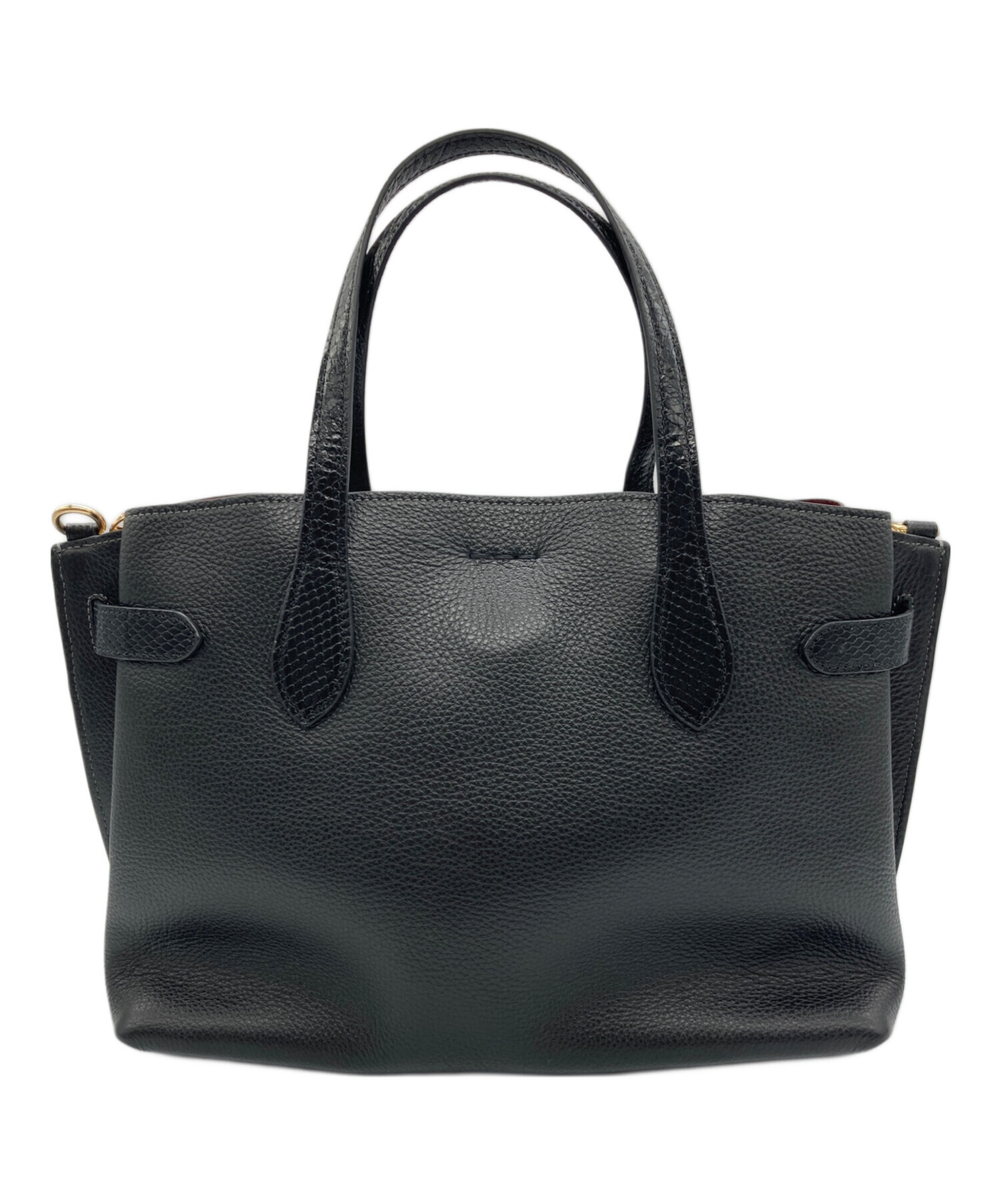 COACH ブラック レザートートバッグ　2ウェイ COACH コーチ 2WAY レザーバッグ トートバッグ 黒 【公式通販】