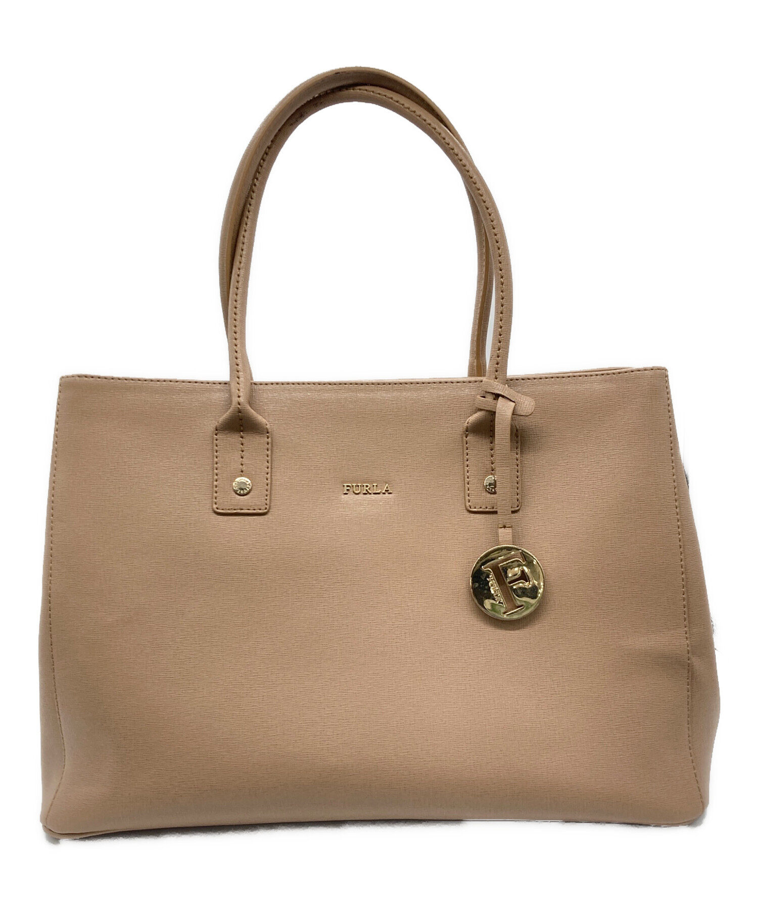 あや　未使用品　FURLA トートバッグ ベージュ ピンク 中古・古着通販】FURLA (フルラ) トートバッグ ピンクベージュ