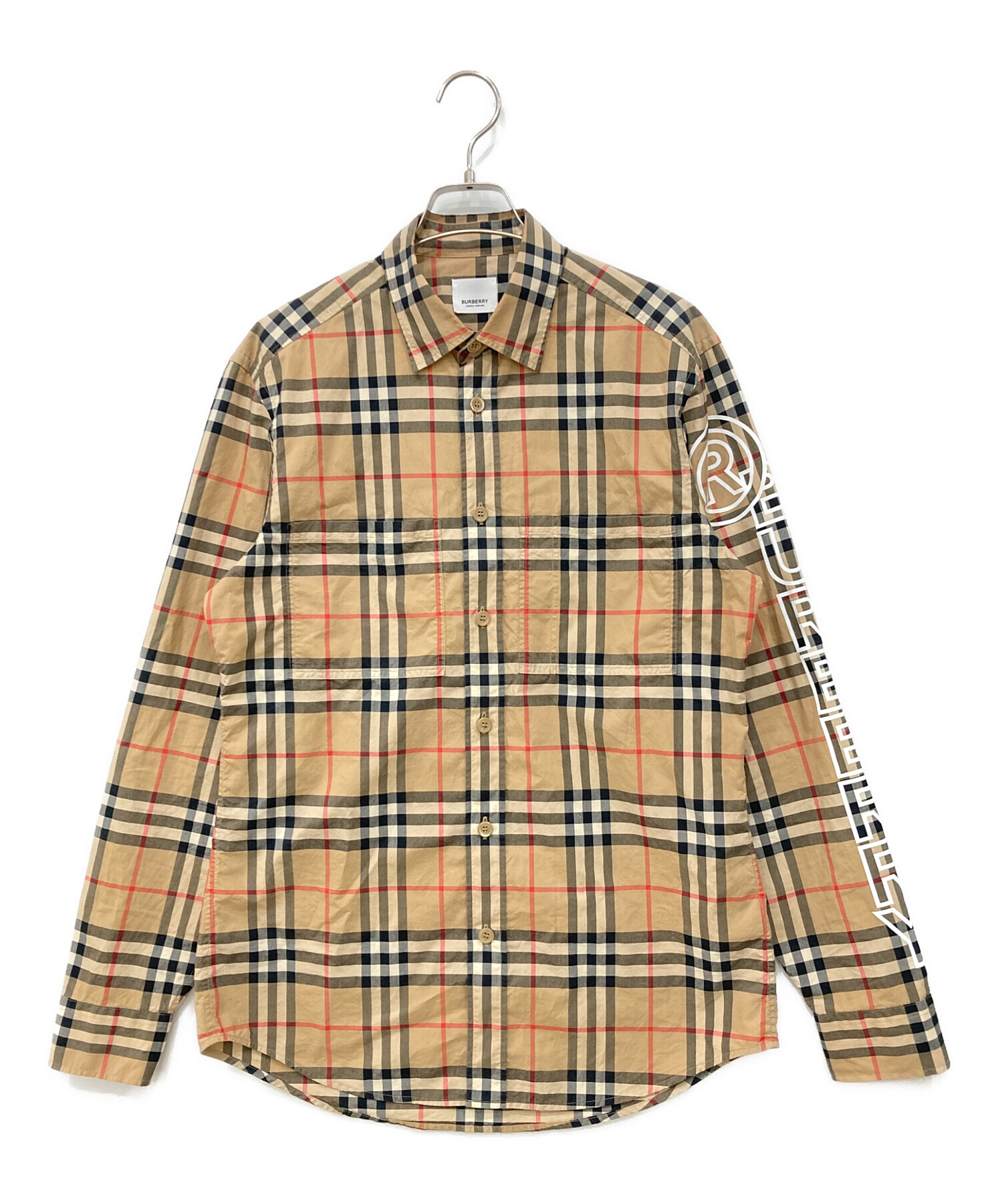 中古・古着通販】BURBERRY (バーバリー) 長袖シャツ ベージュ×ブラウン