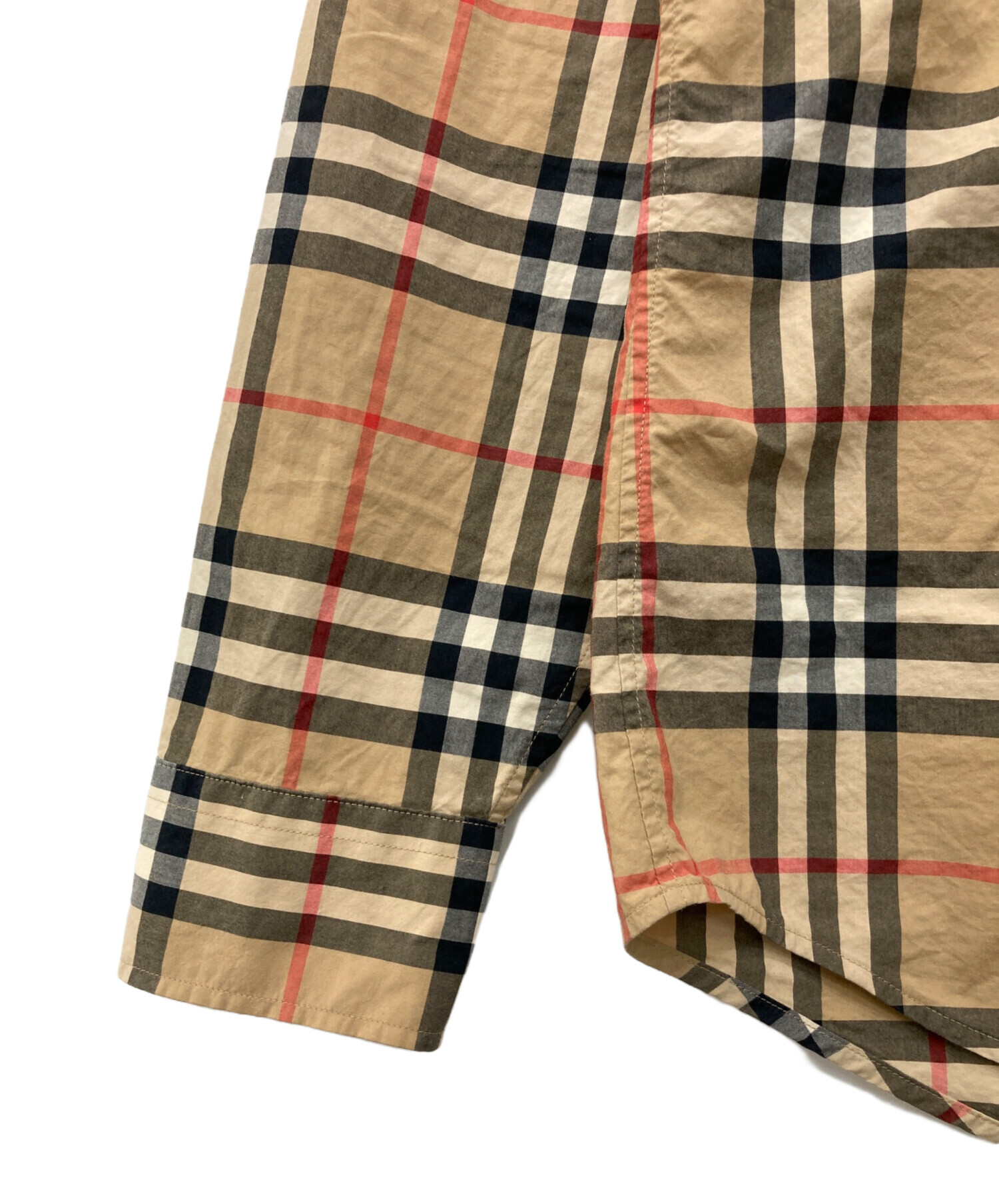 中古・古着通販】BURBERRY (バーバリー) 長袖シャツ ベージュ×ブラウン