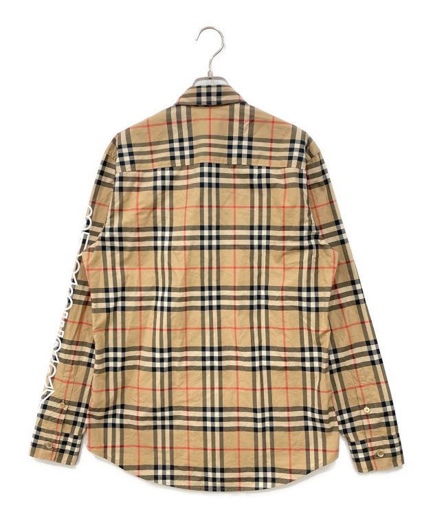 BURBERRY ベージュ 長袖シャツ 新品タグ付き 中古・古着通販】BURBERRY (バーバリー) 長袖シャツ ベージュ×ブラウン