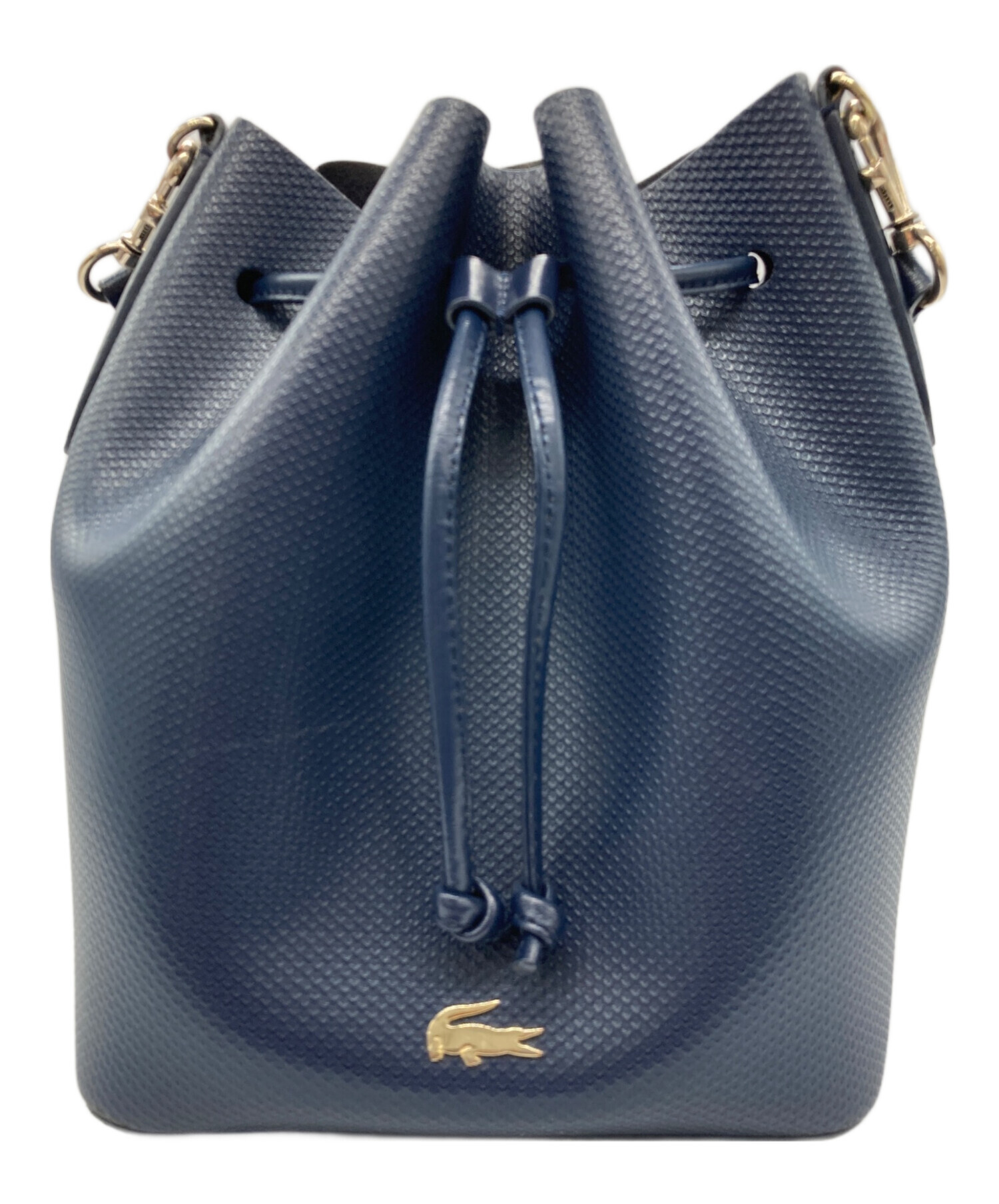 中古・古着通販】LACOSTE (ラコステ) 巾着ショルダーバッグ ネイビー