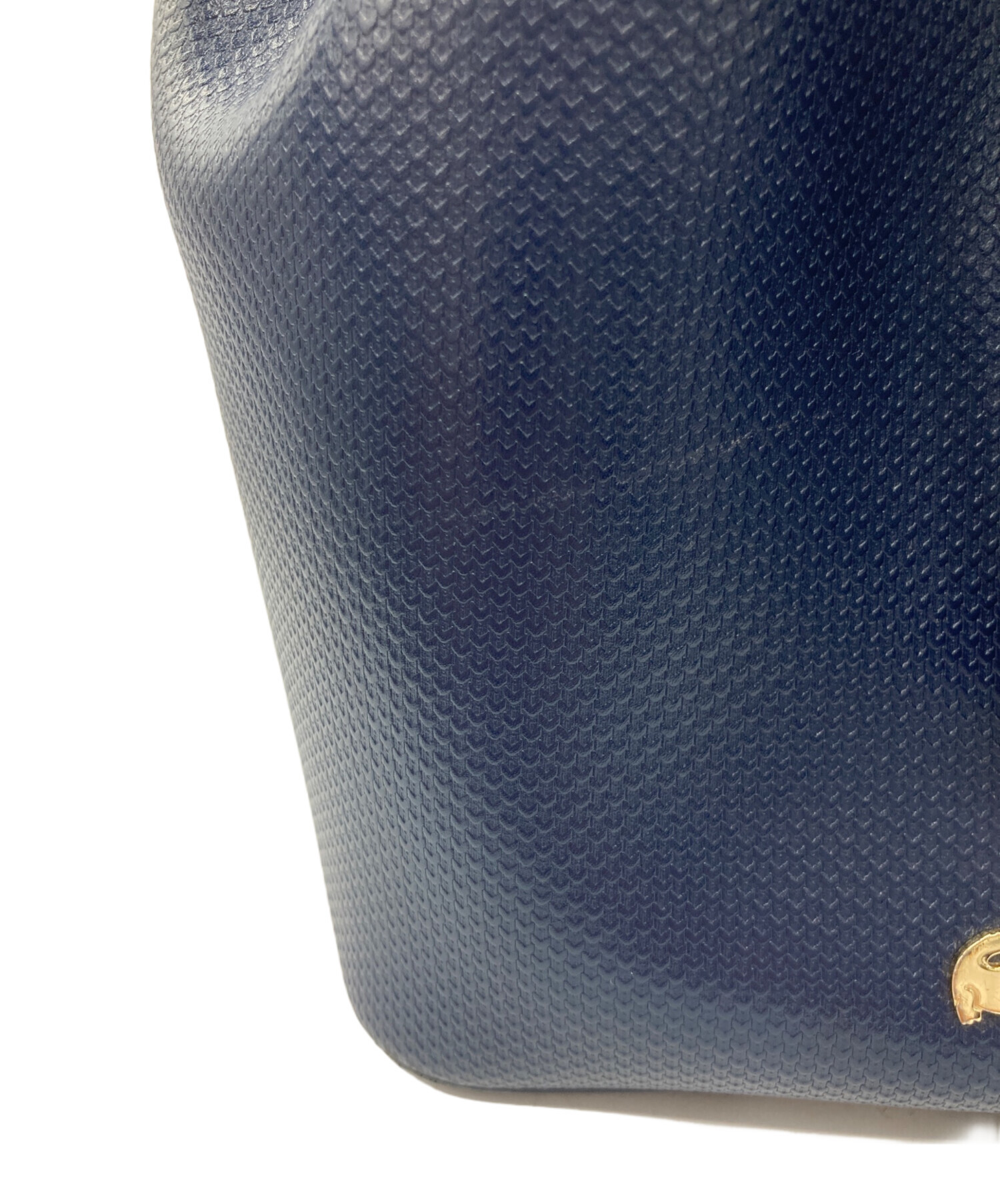 中古・古着通販】LACOSTE (ラコステ) 巾着ショルダーバッグ ネイビー