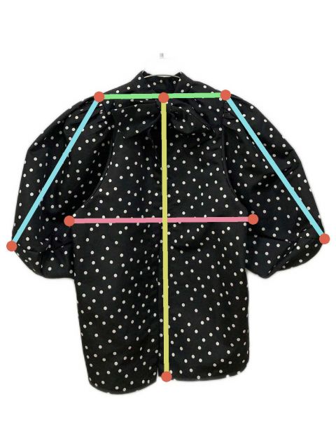 【新品】  aLORS / アロー | Eva エヴァ ボリュームパフスリーブ ドット ブラウス | M-L | ブラック/ホワイト | メンズ 新品】 aLORS / アロー | Eva エヴァ ボリュームパフスリーブ ドット