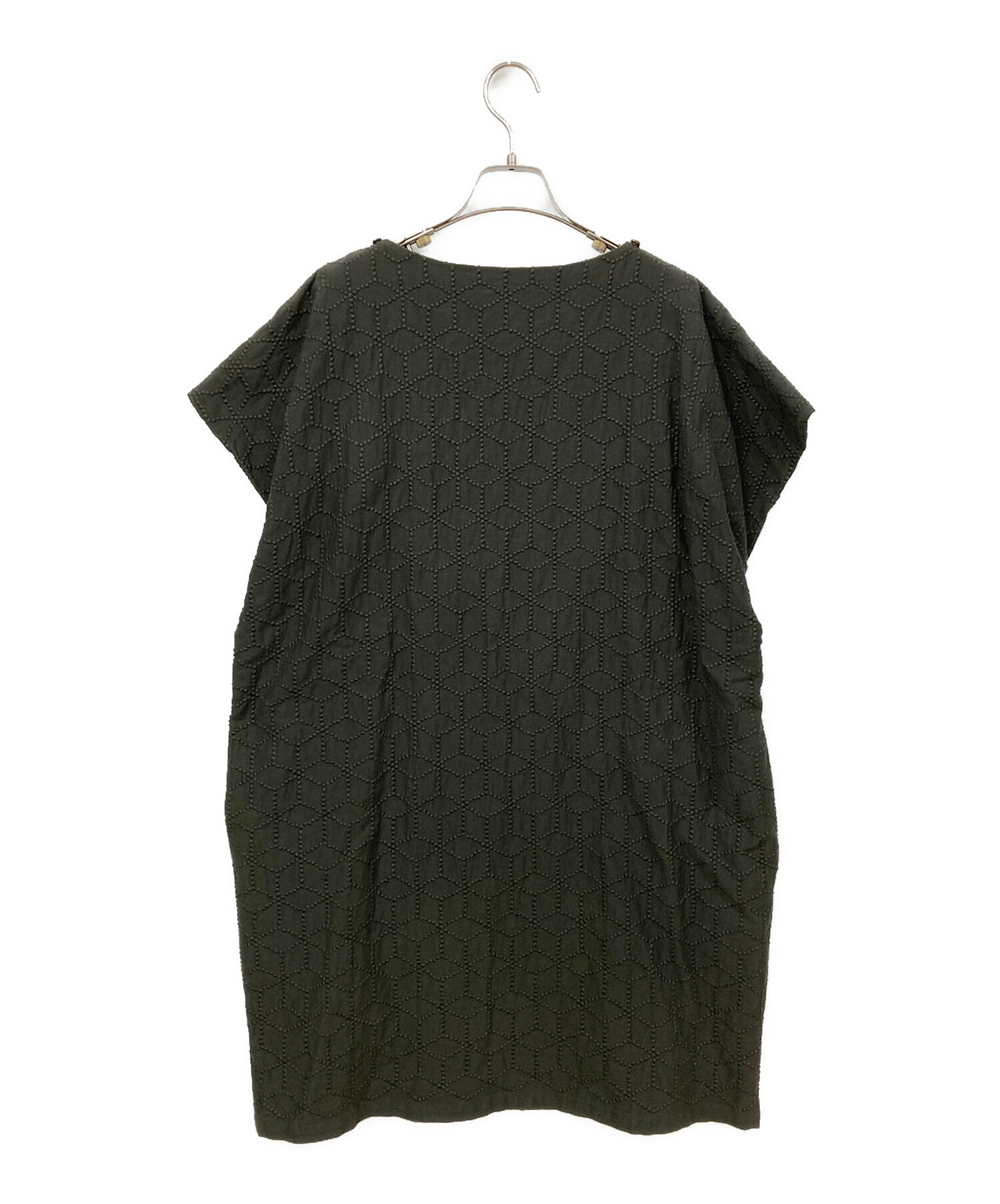 中古・古着通販】mina perhonen (ミナ ペルホネン) ワンピース グレー  