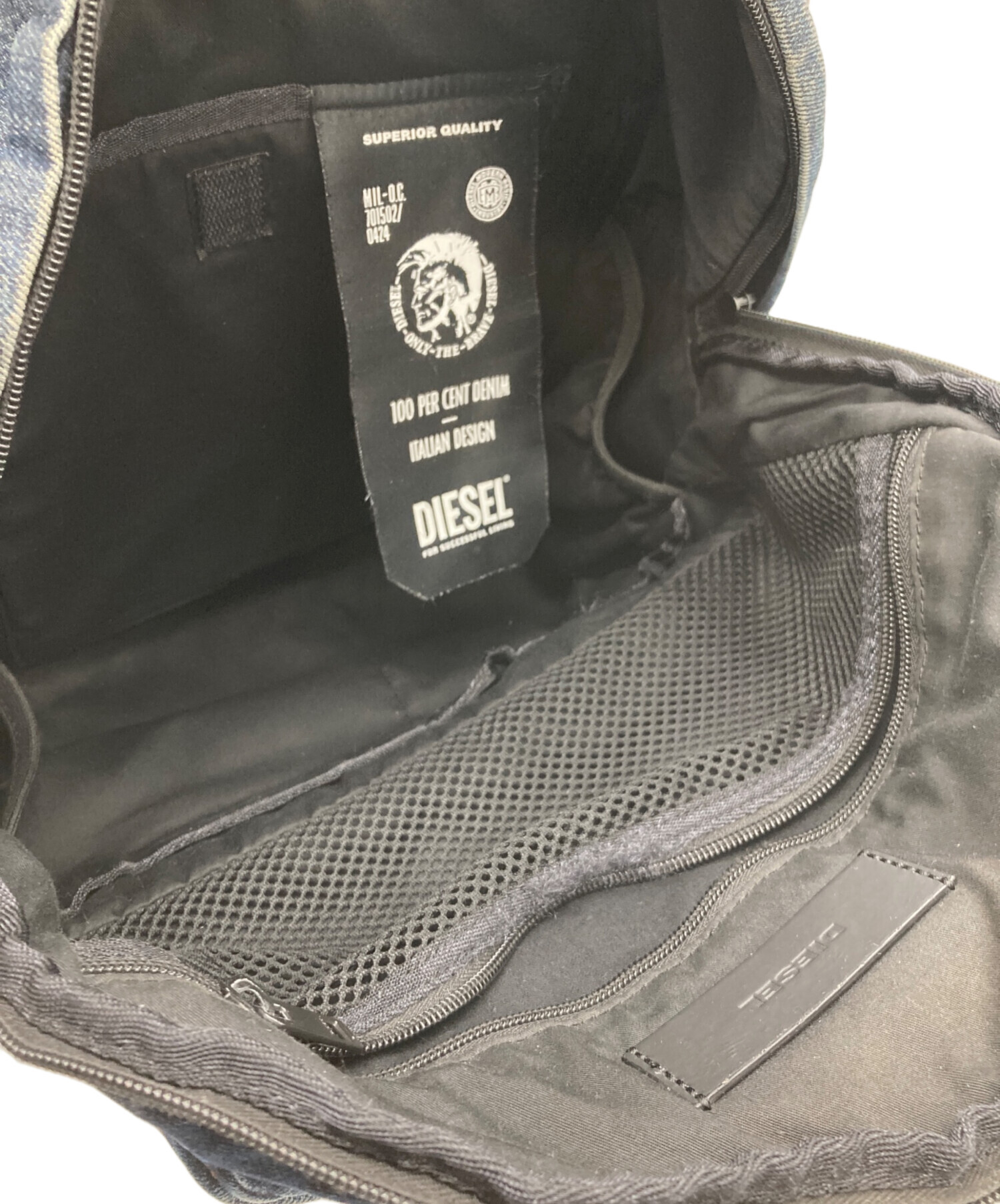 中古・古着通販】DIESEL (ディーゼル) デニムリュック インディゴ 