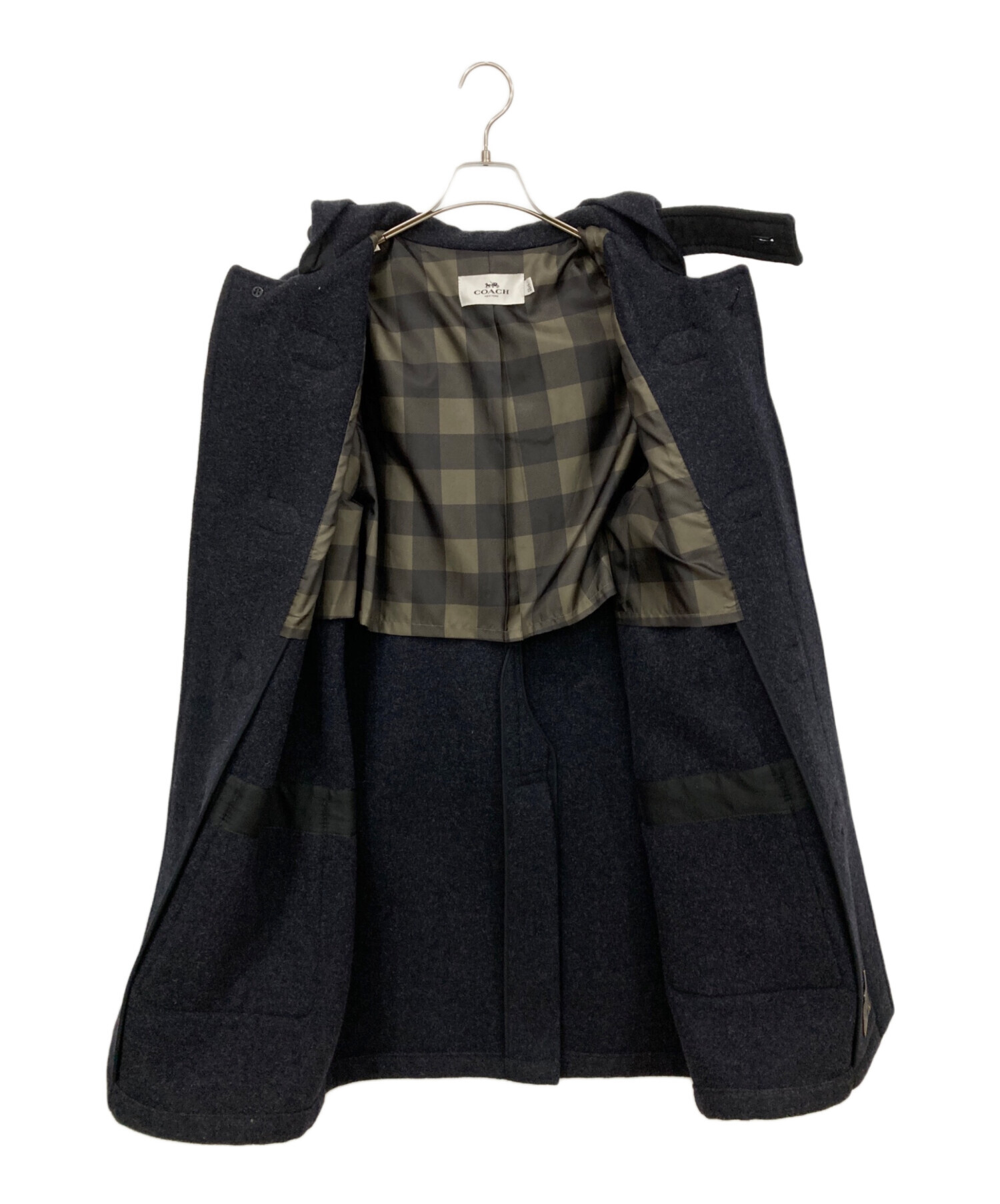 中古・古着通販】COACH (コーチ) ダッフルコート ネイビー サイズ:L