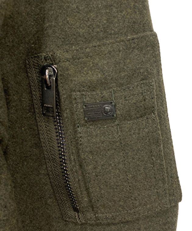 DIESEL ディーゼル　カーキ ピーコート& MA-1 Mサイズ 中古・古着通販】DIESEL (ディーゼル) Pコート カーキ×ブラック