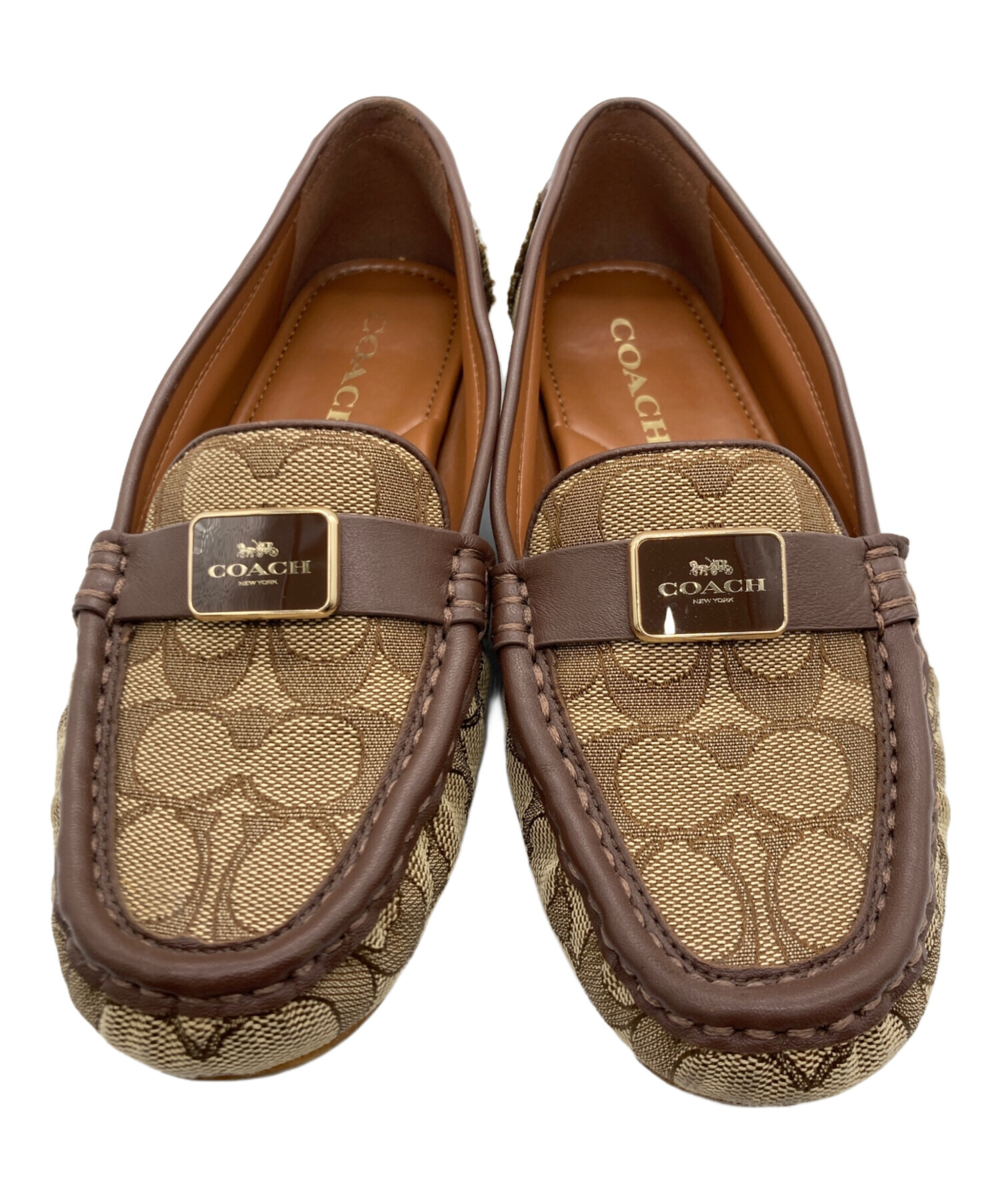 COACH ローファー ブラウン 23.5cm 中古・古着通販】COACH (コーチ 