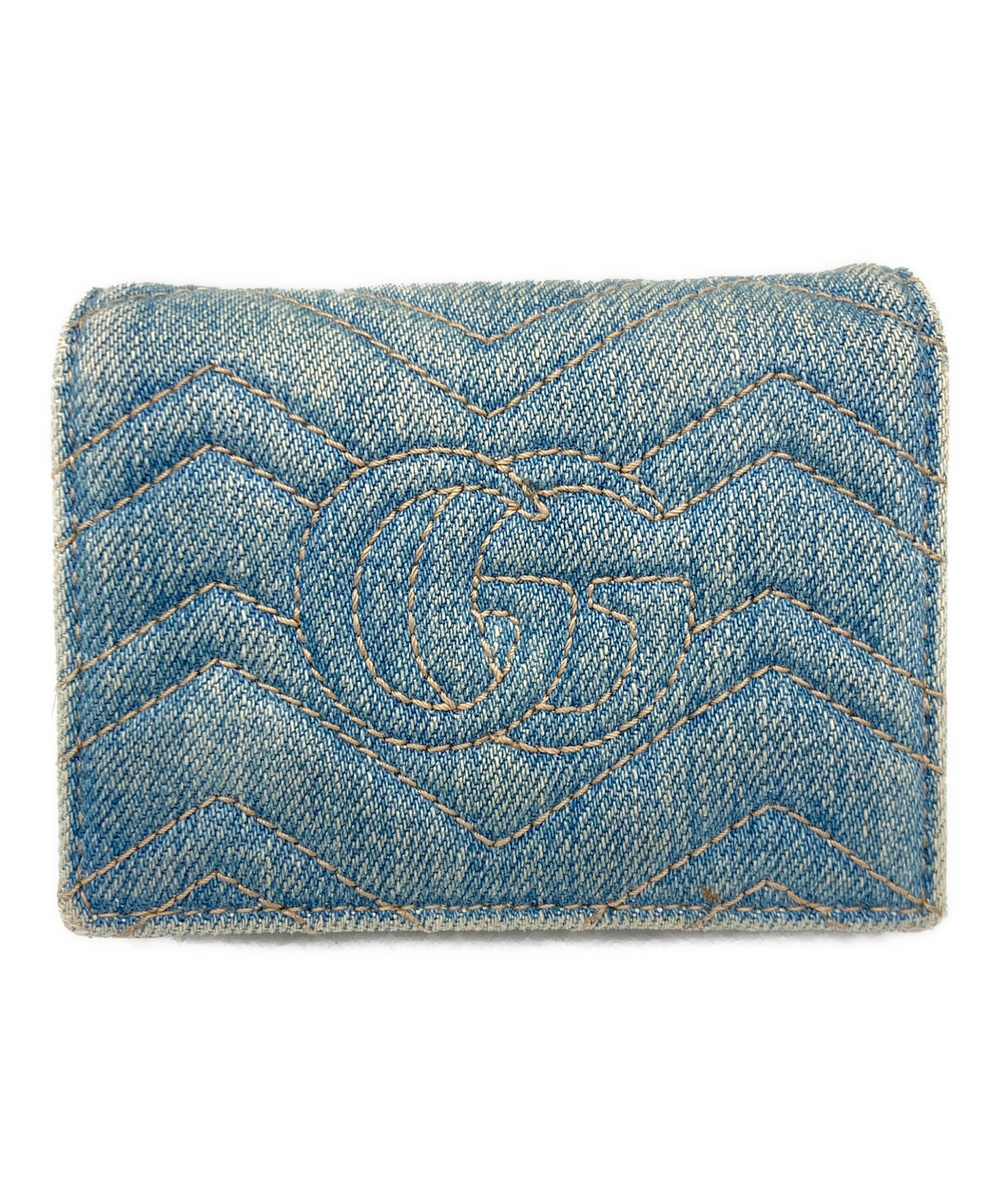 中古・古着通販】GUCCI (グッチ) 2つ折り財布 インディゴ｜ブランド 