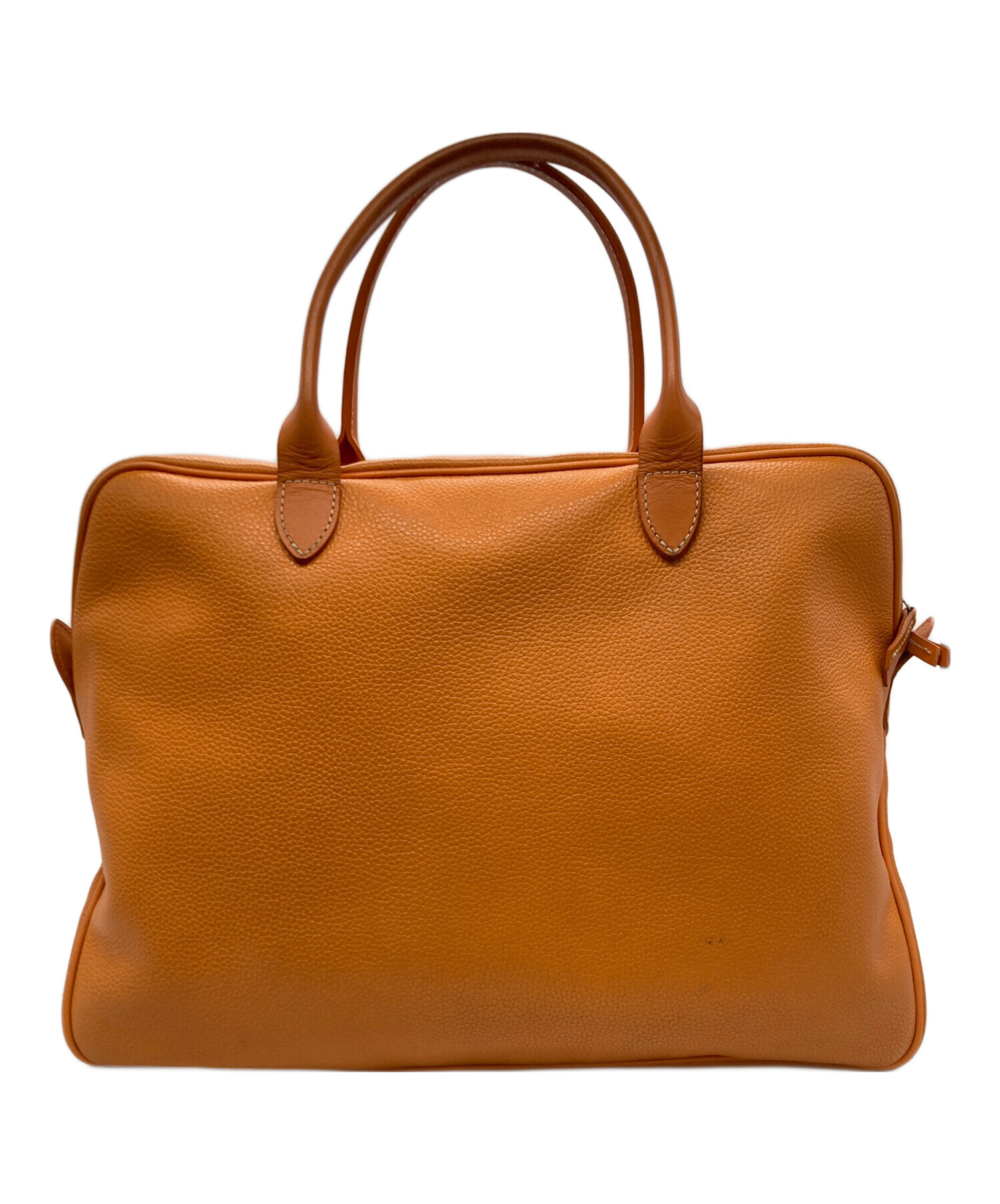 中古・古着通販】LONGCHAMP (ロンシャン) レザートートバッグ オレンジ 