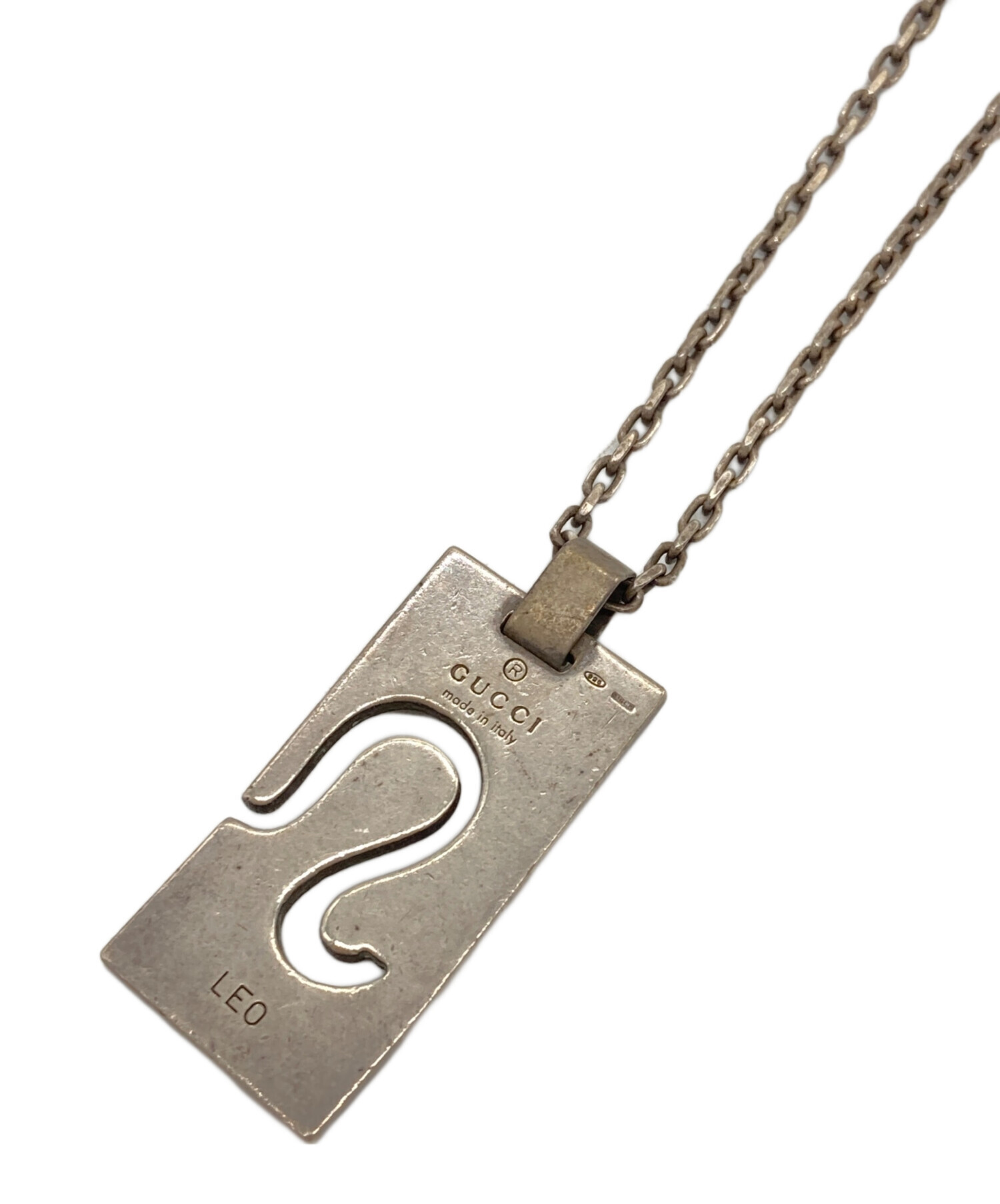 中古・古着通販】GUCCI (グッチ) ペンダントネックレス シルバーカラー 