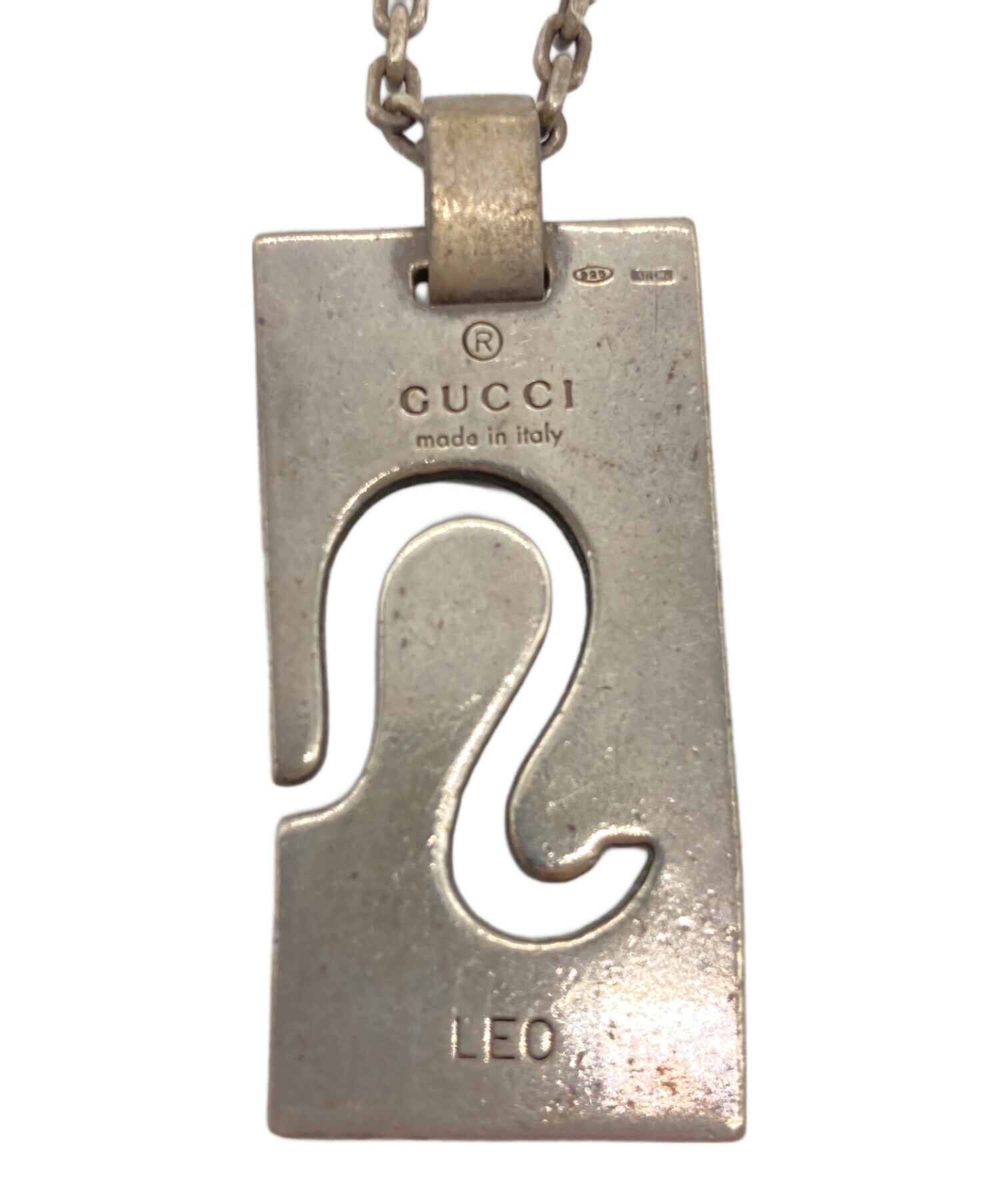 中古・古着通販】GUCCI (グッチ) ペンダントネックレス シルバーカラー 