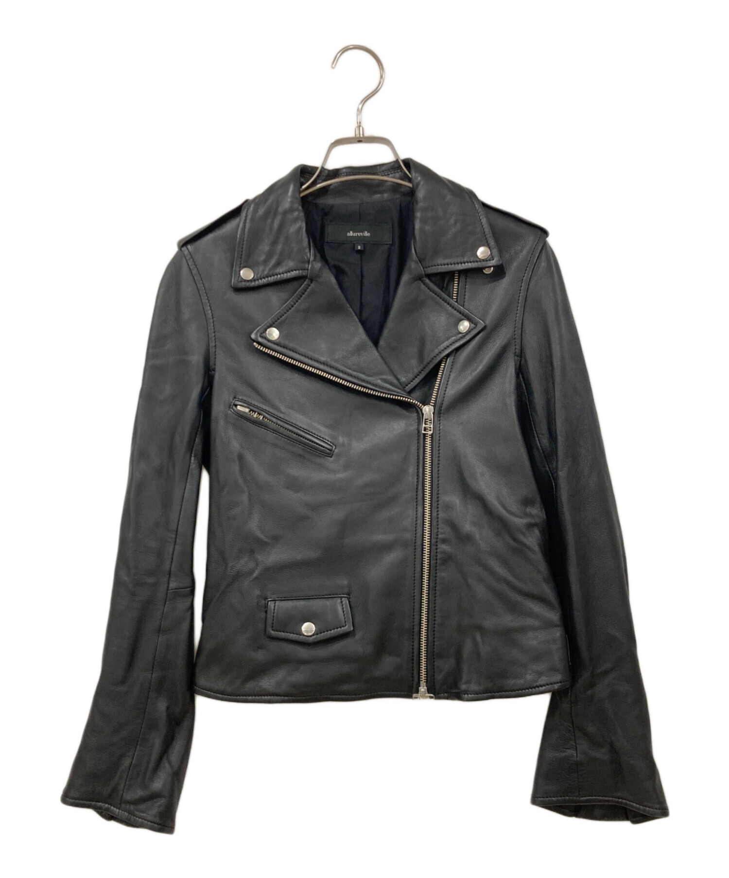 【新品未使用】【値下げ】Allureville 羊革ライダースジャケット 中古・古着通販】allureville (アルアバイル) ラムレザーライダース
