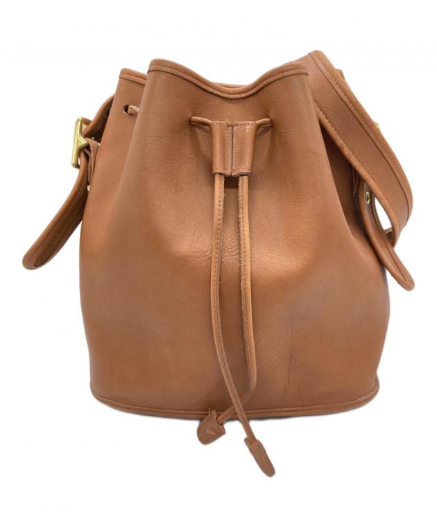 中古・古着通販】COACH (コーチ) レザーショルダーバッグ キャメル 