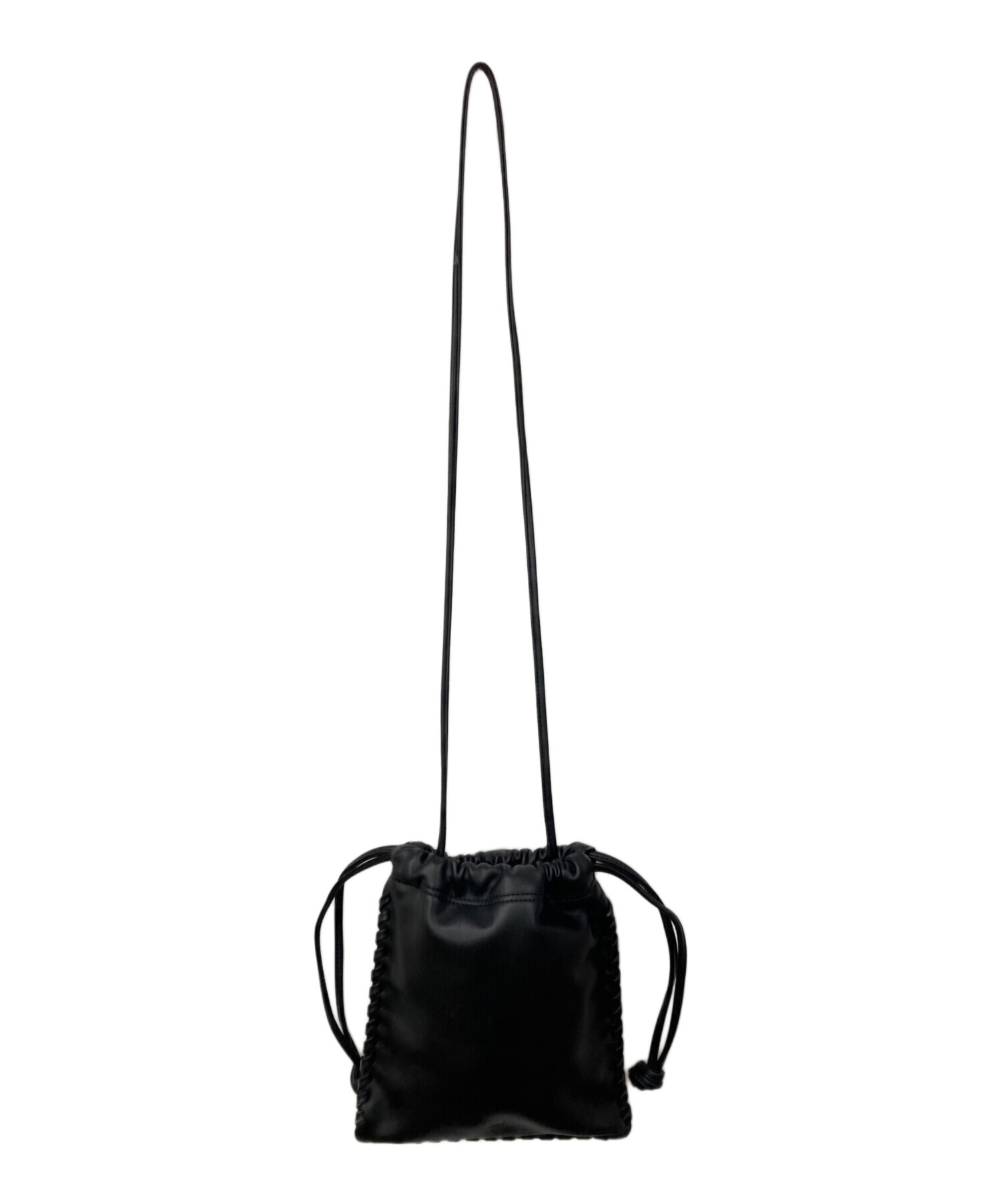 中古・古着通販】VASIC (ヴァジック) 巾着ショルダーバッグ ブラック 