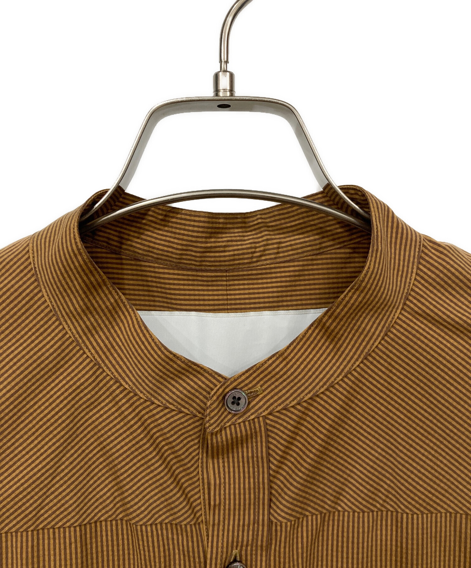 中古・古着通販】ticca (ティッカ) シャツワンピース ブラウン サイズ