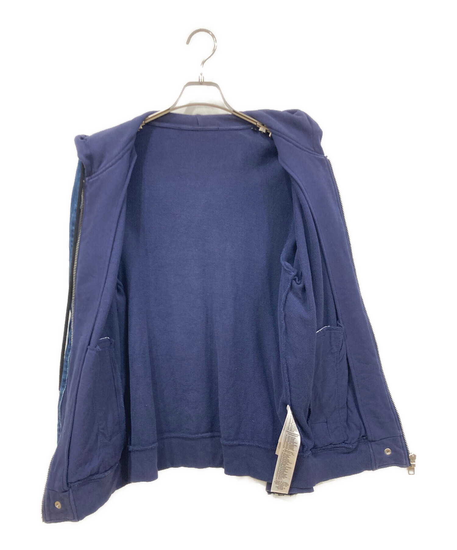 中古・古着通販】DIESEL (ディーゼル) デニム切替ジップパーカー