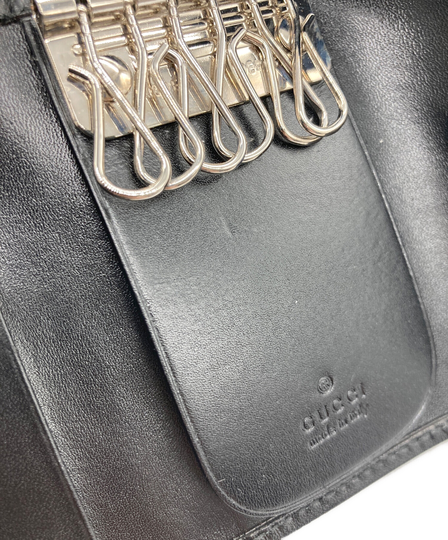 中古・古着通販】GUCCI (グッチ) 6連キーケース ブラック×ホワイト