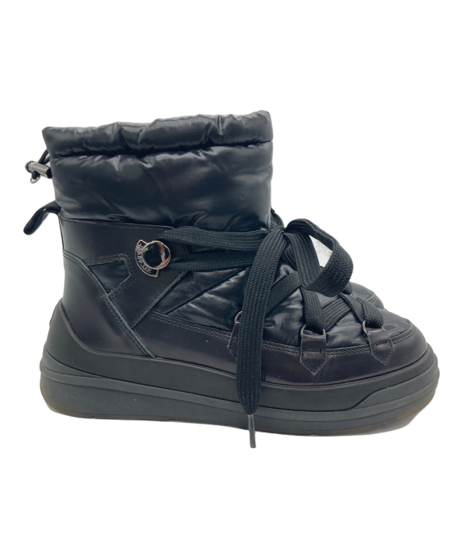 中古・古着通販】MONCLER (モンクレール) ダウンブーツ ブラック 