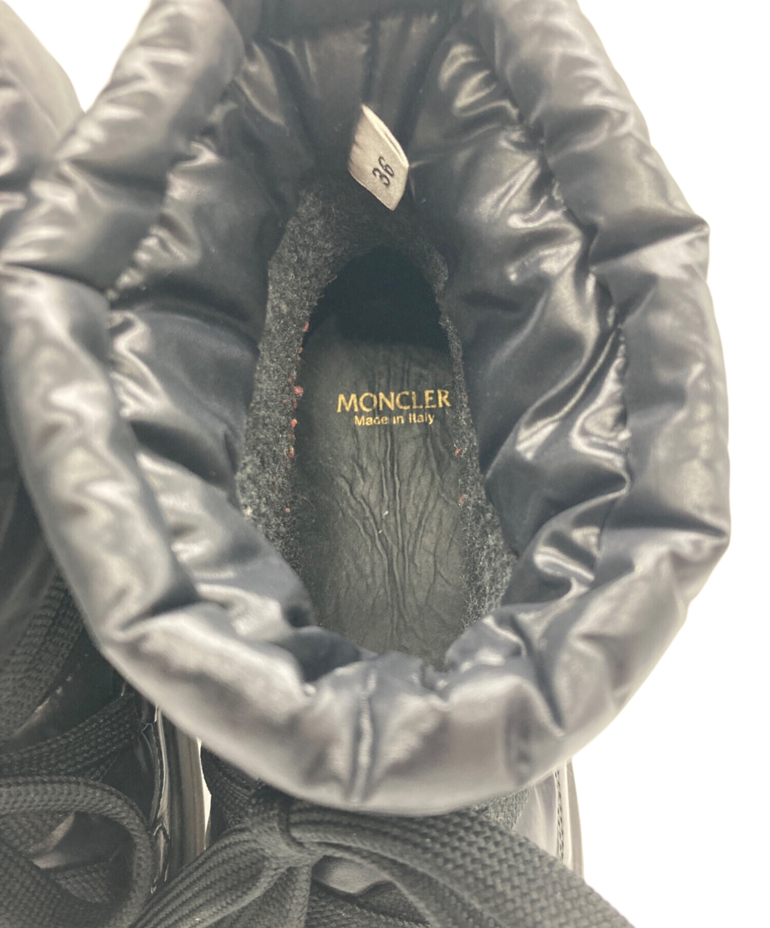 中古・古着通販】MONCLER (モンクレール) ダウンブーツ ブラック 