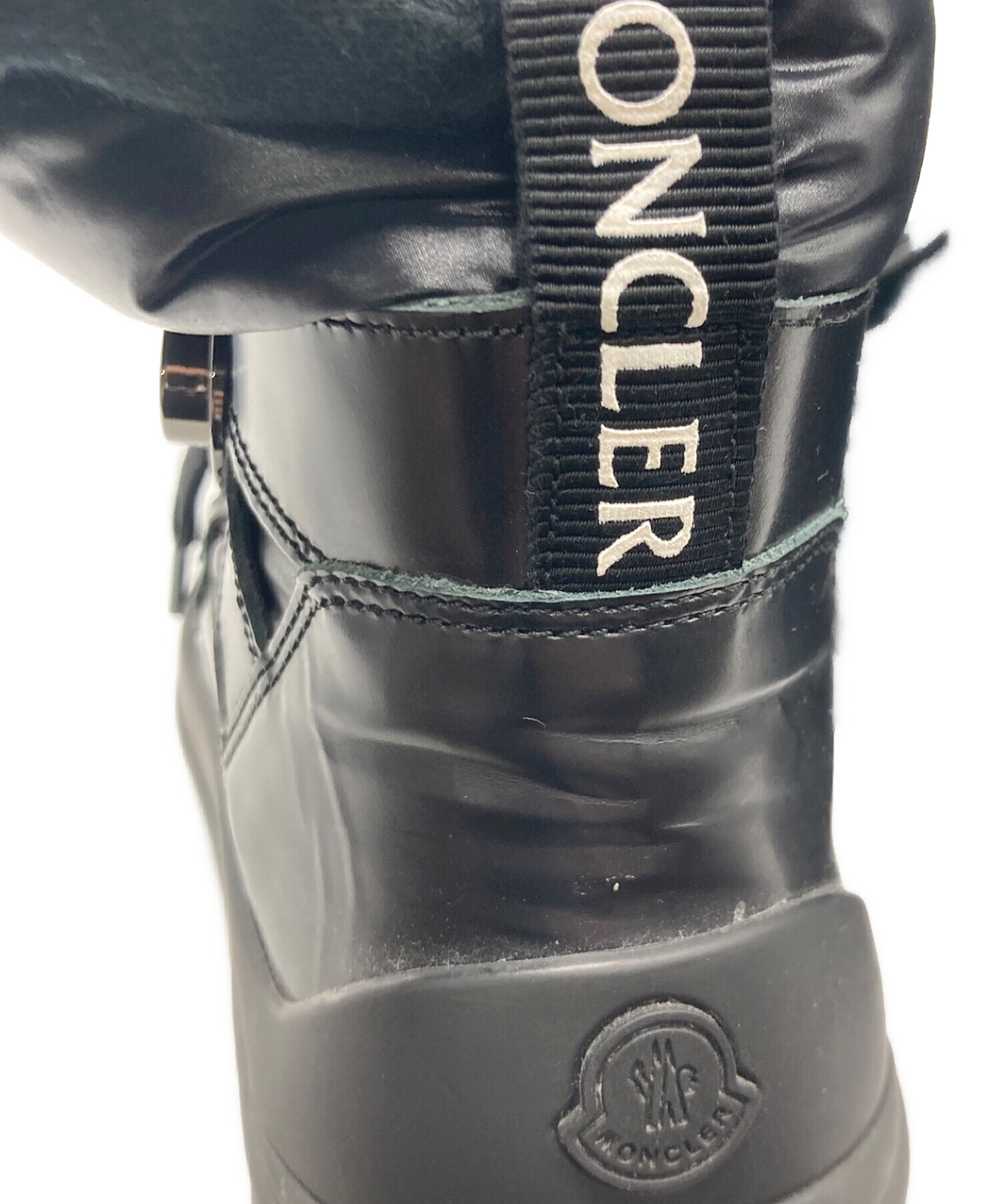 中古・古着通販】MONCLER (モンクレール) ダウンブーツ ブラック 